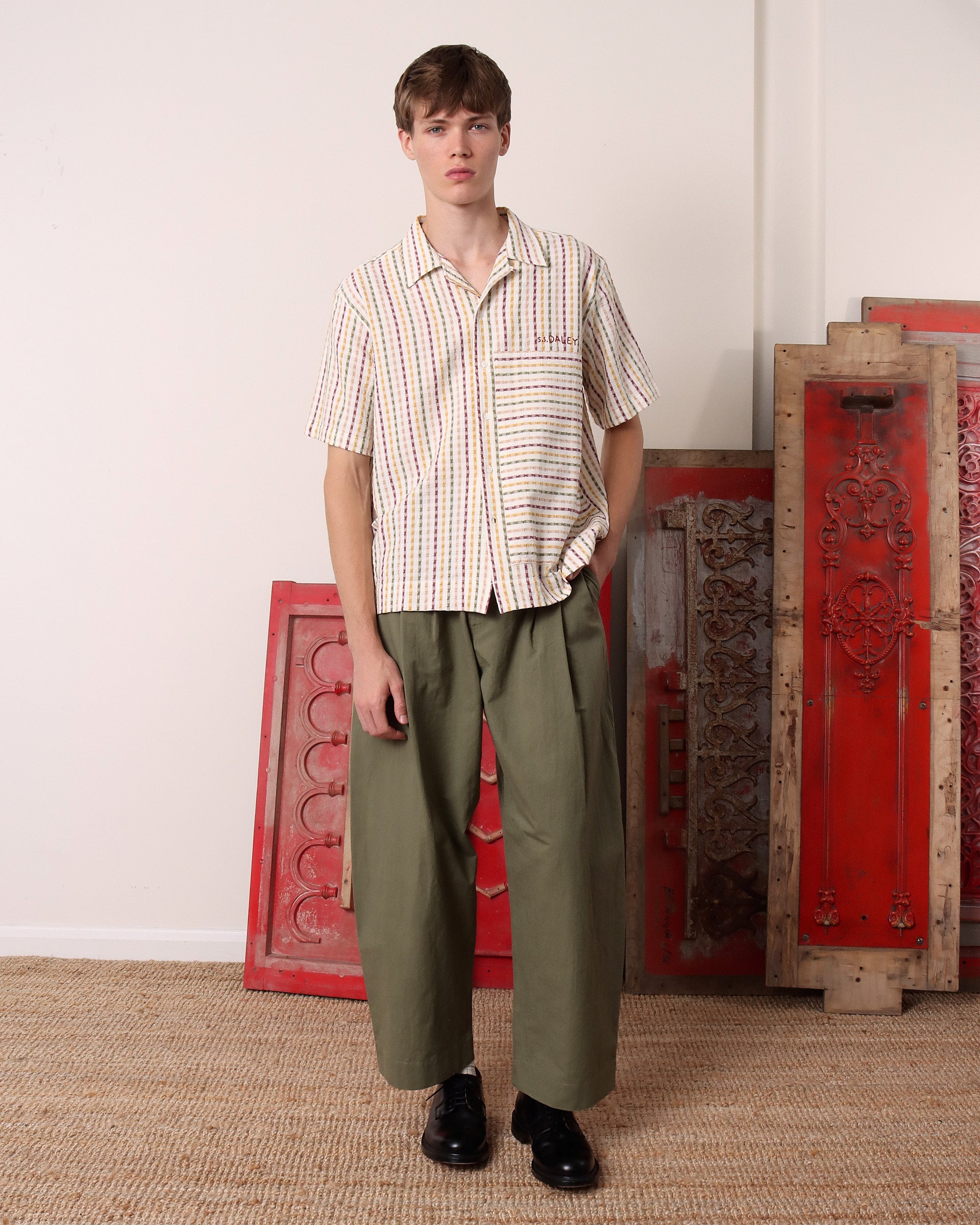 Almer' Woven Stripe Shirt