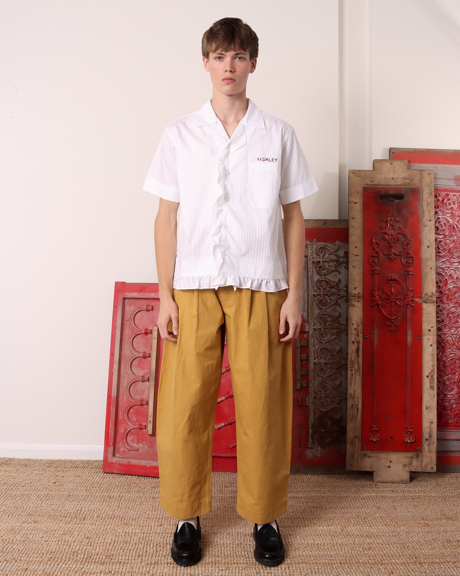 Oxford' Pillowcase shirt- White Stripe