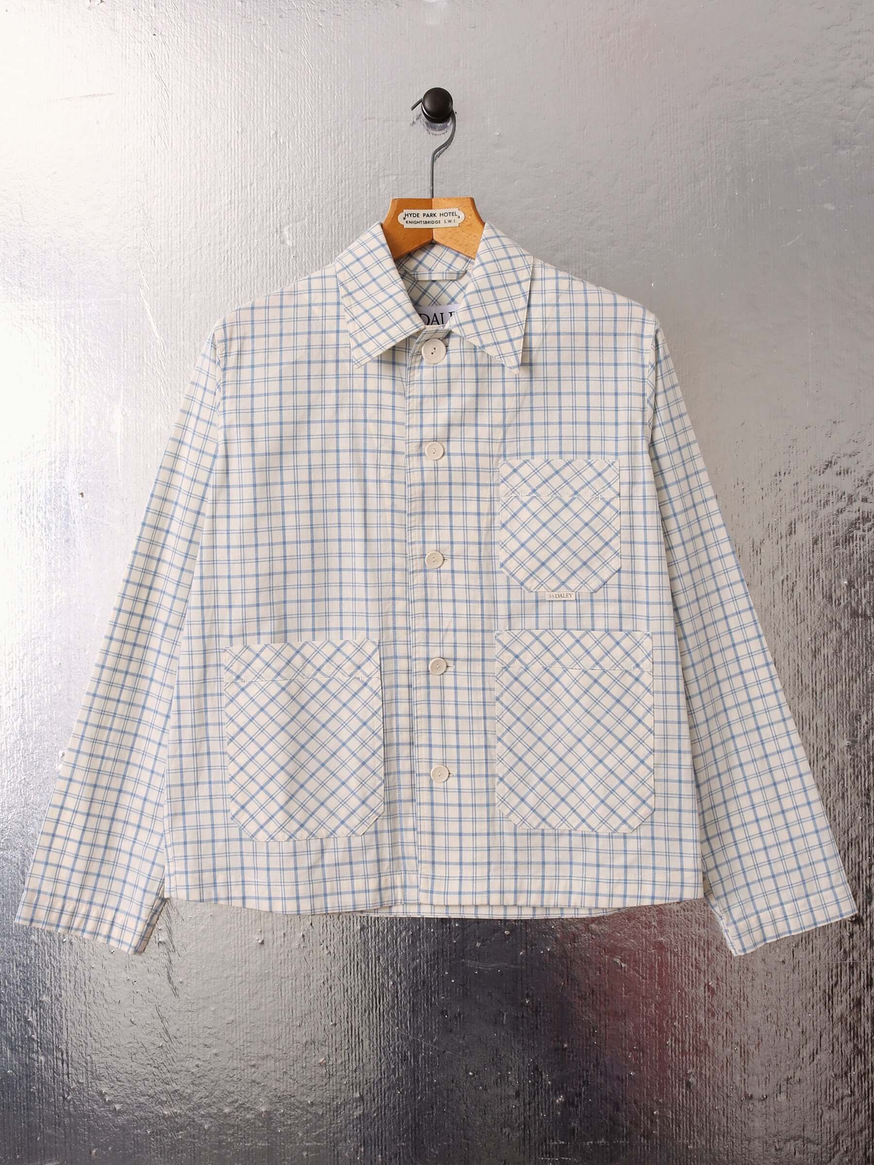Clarence' Chore Jacket - Blue and White Check