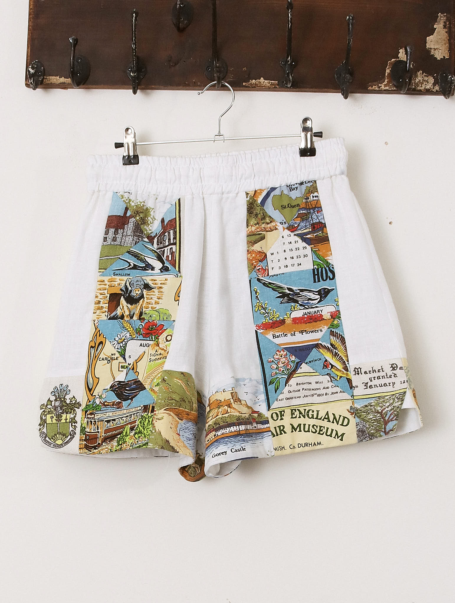 Tea Towel Up-Cycled Shorts - Archival Sale