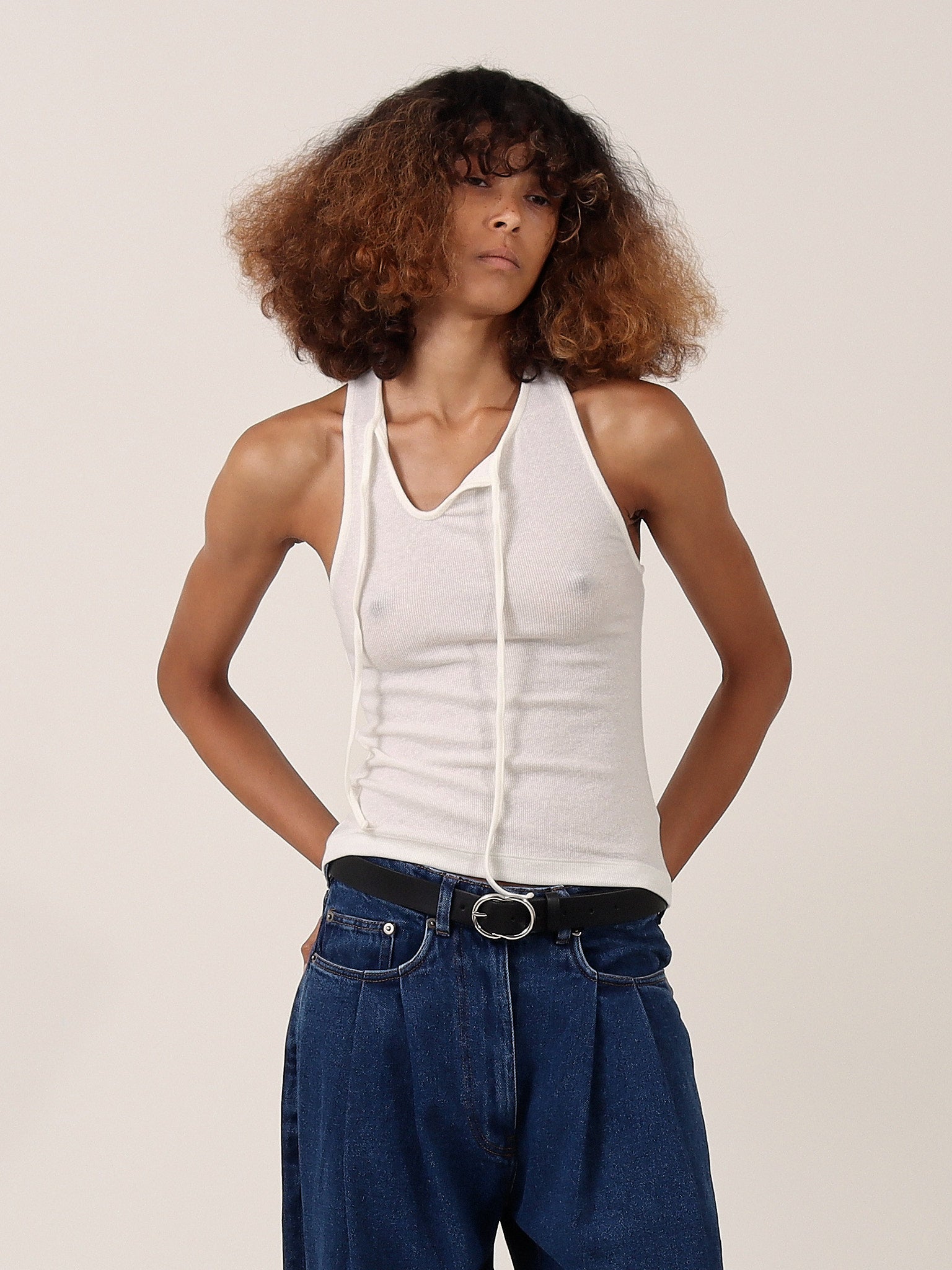 Cochrane Racer-Back Vest — Ecru