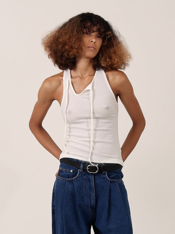 Cochrane Racer-Back Vest — Ecru alternate view