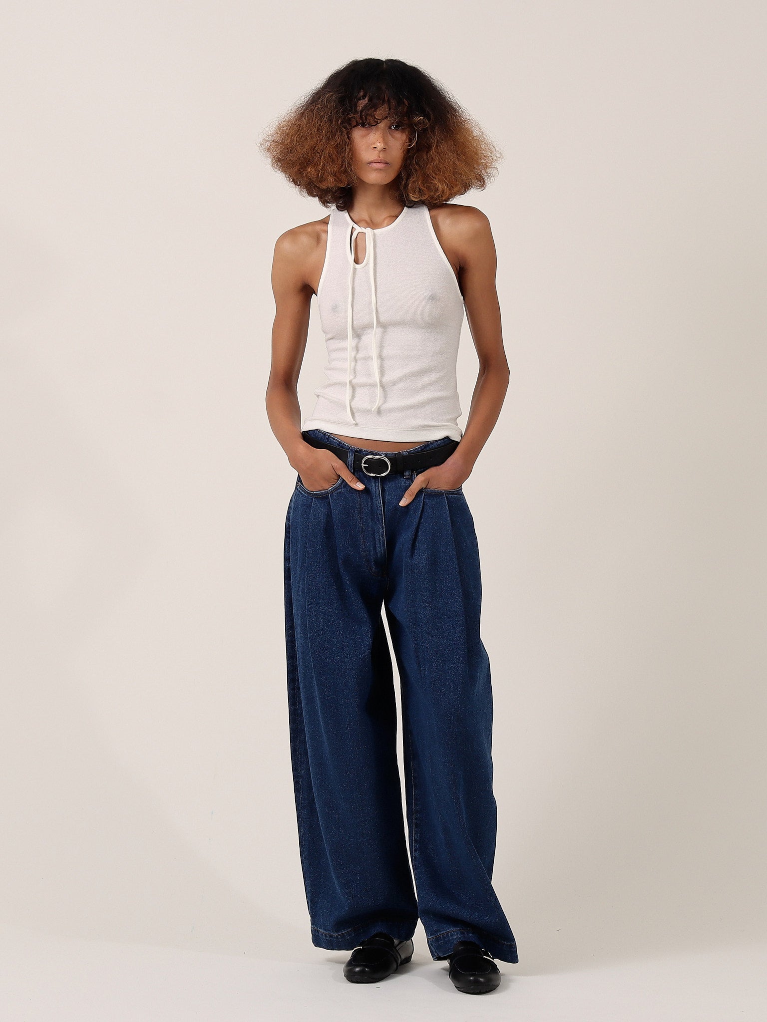 Cochrane Racer-Back Vest — Ecru