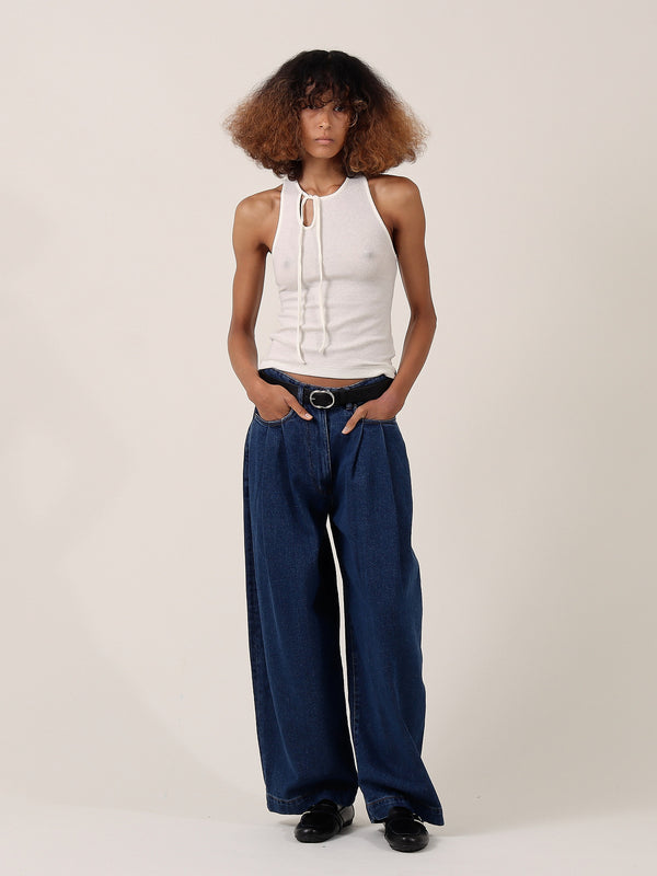 Cochrane Racer-Back Vest — Ecru