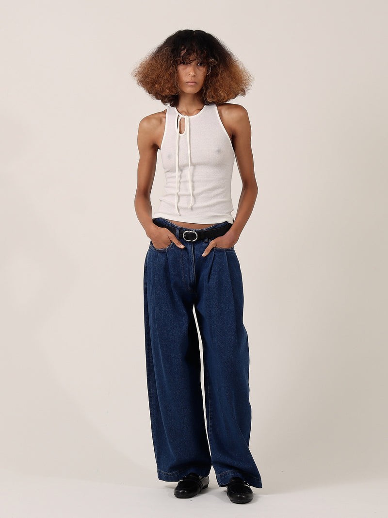 Cochrane Racer-Back Vest — Ecru