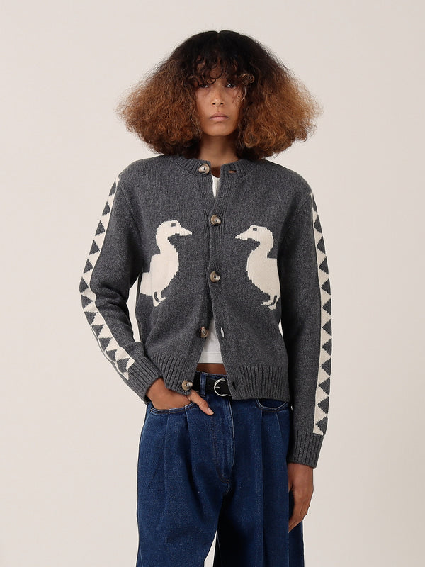 Jasper Duck Cardigan - Derby Grey