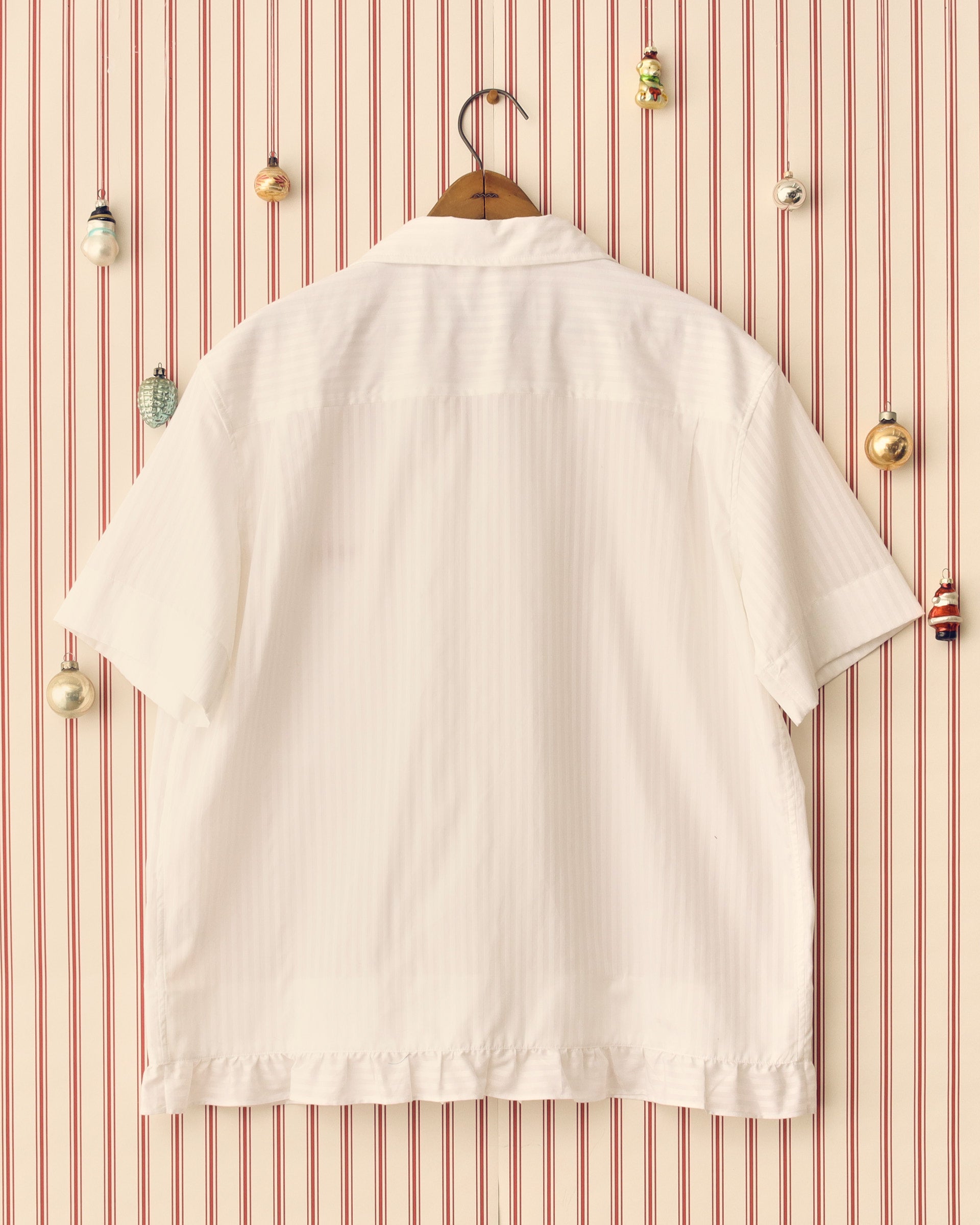 'Oxford' Pillowcase shirt- White Stripe