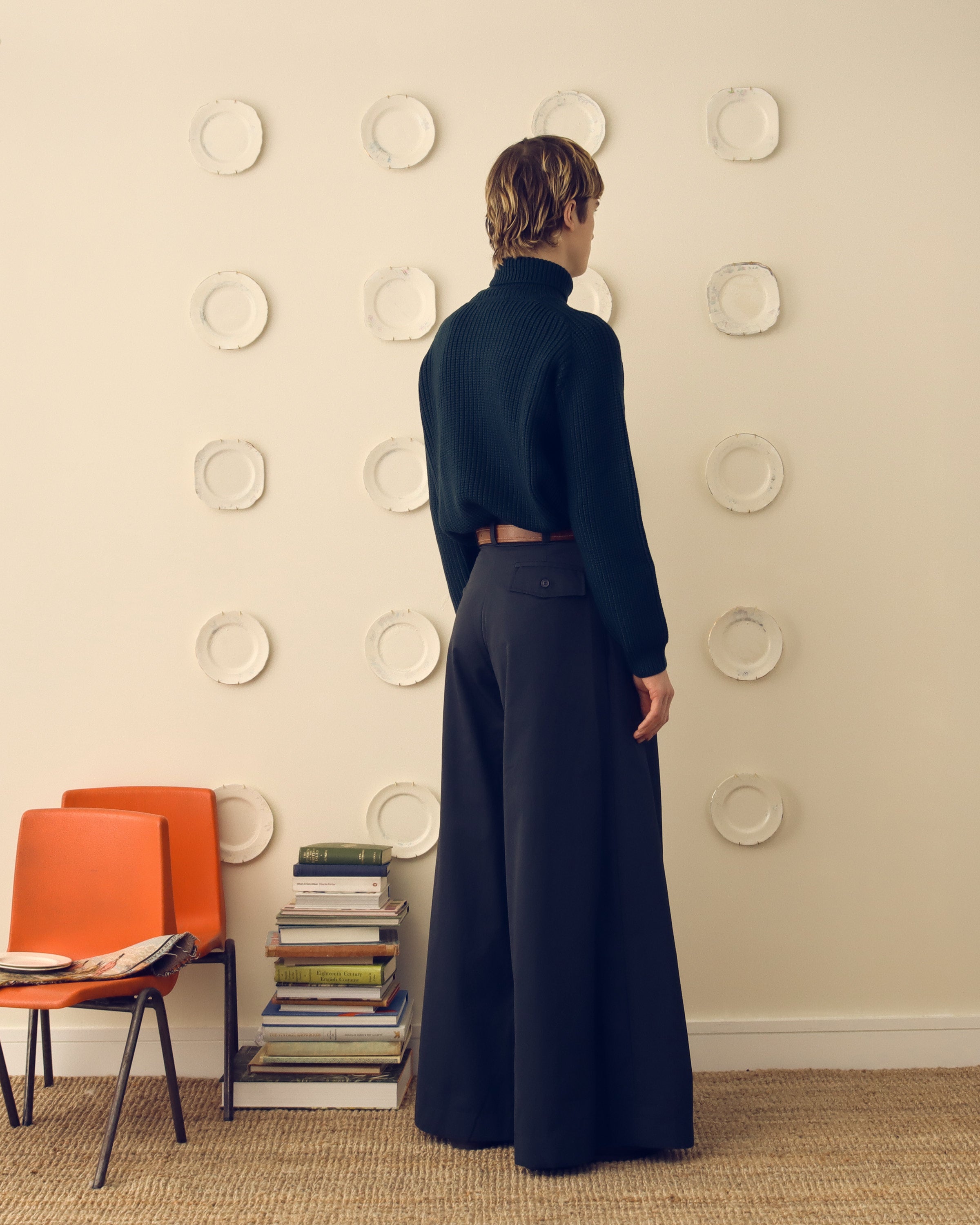 'Charlton' Slash Shoulder Sweater - Phthalo Green - Archival Sale