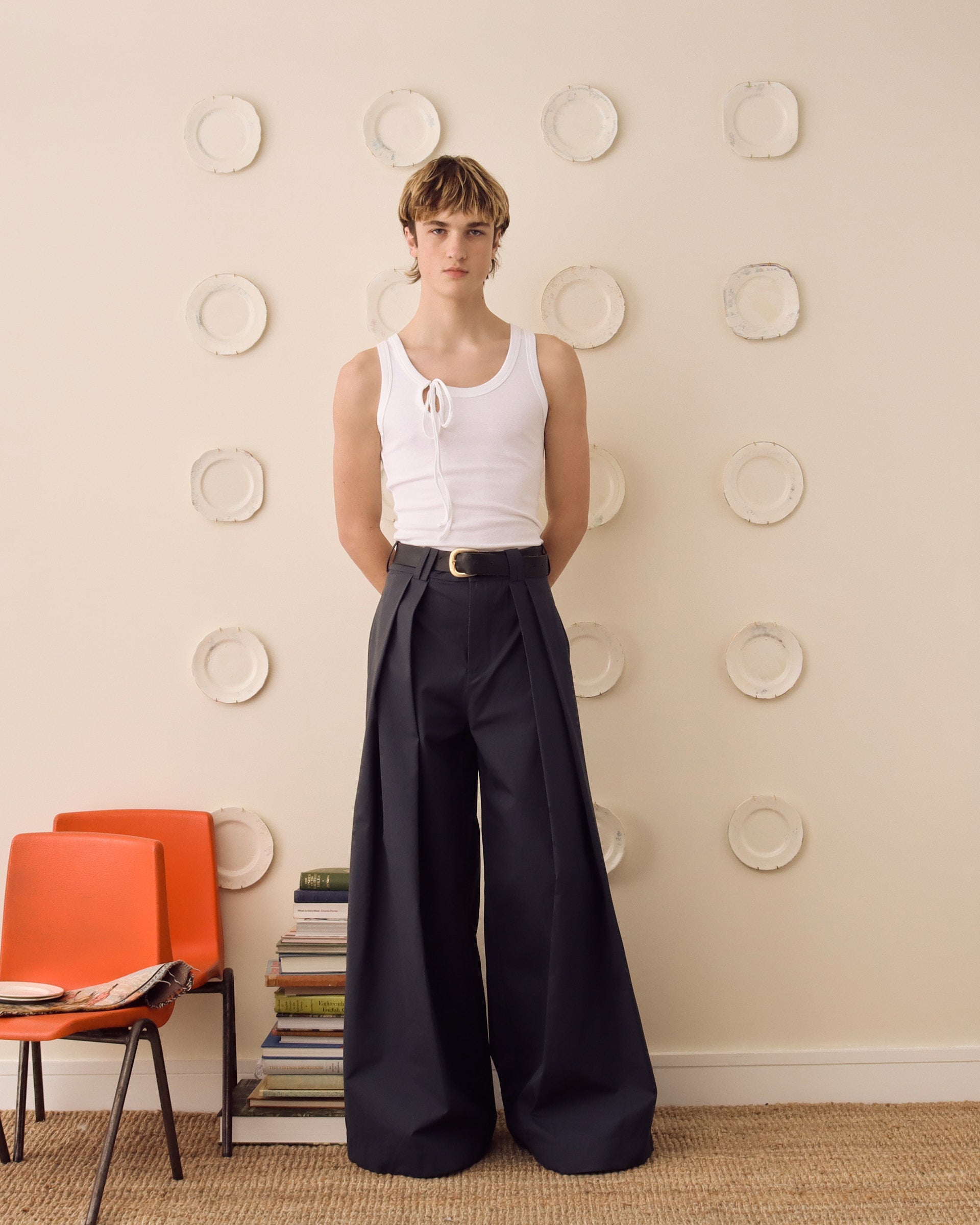 Alexander Wide Leg - Navy — S.S.DALEY