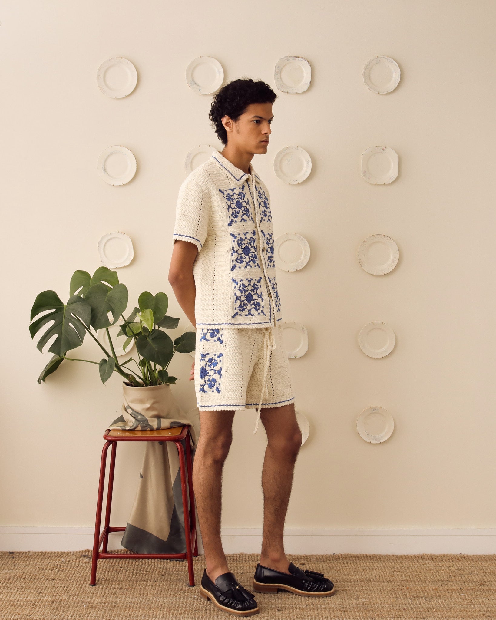 Abel Crochet Short - Blue