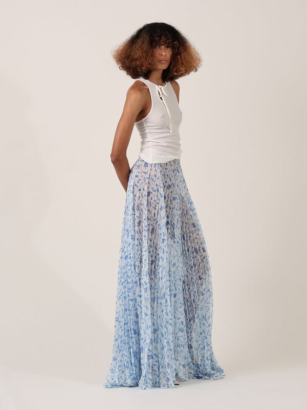 Olivia Pleated Skirt - Vines alternate view