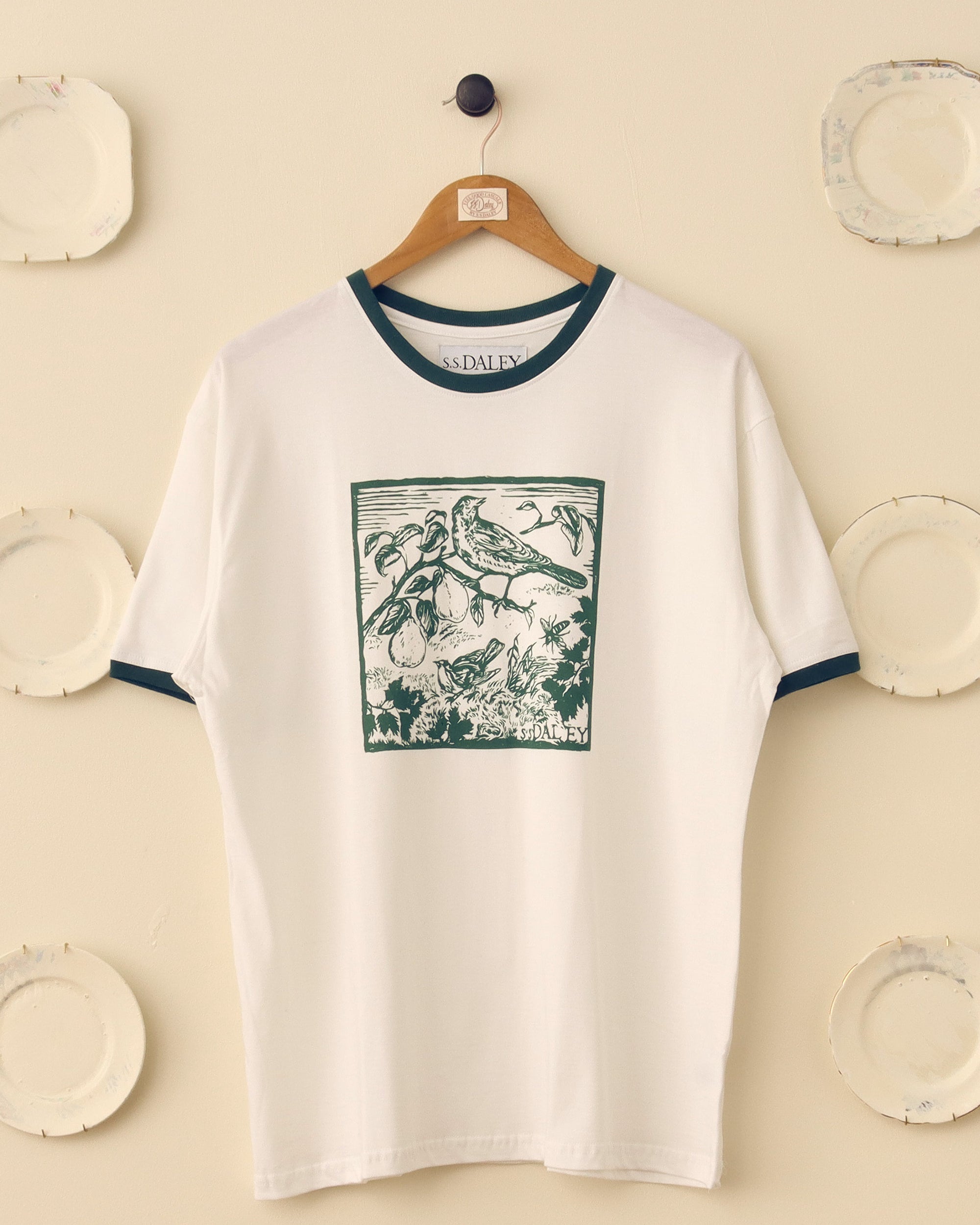 Garden T-Shirt - White & Green