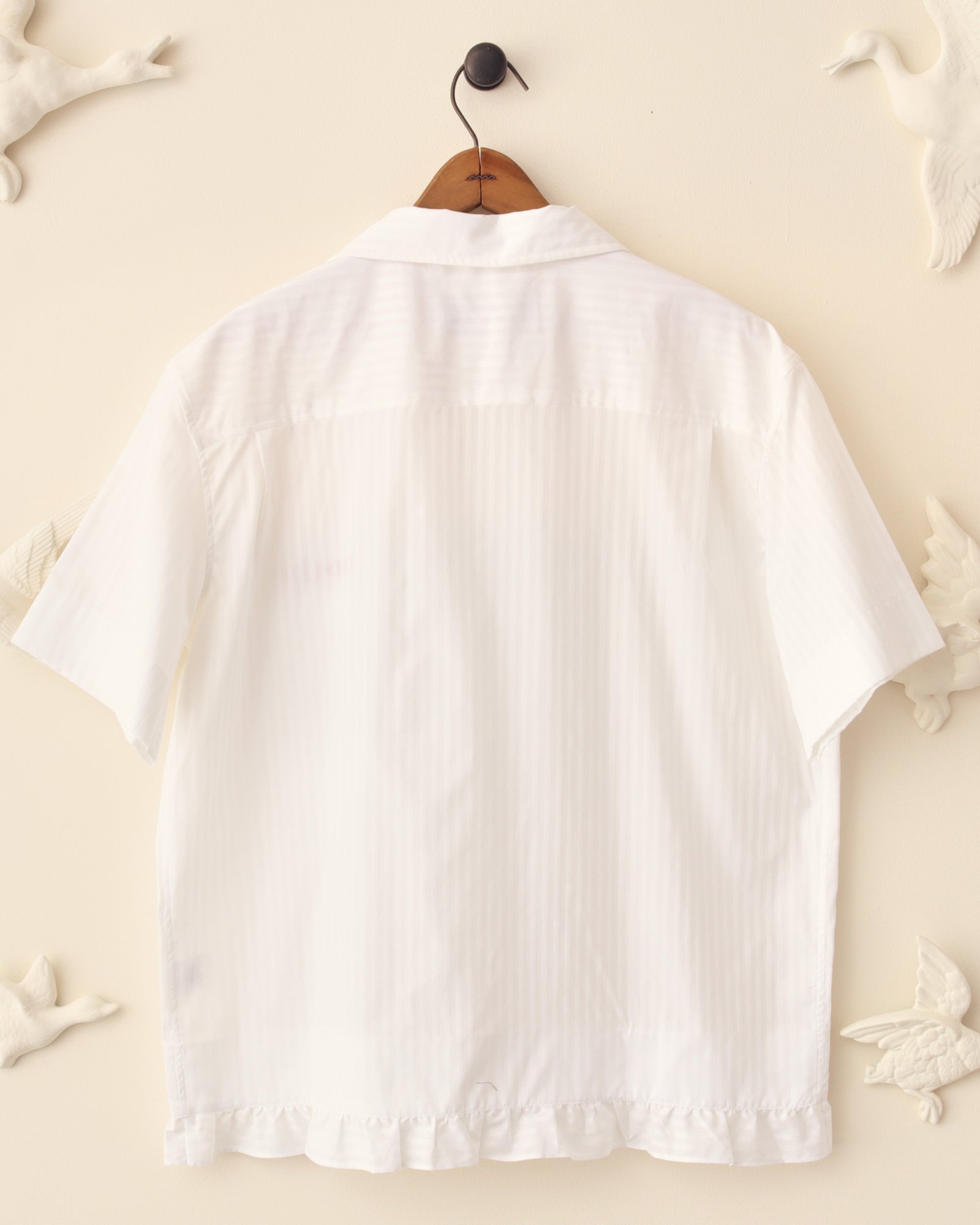 'Oxford' Pillowcase shirt- White Stripe