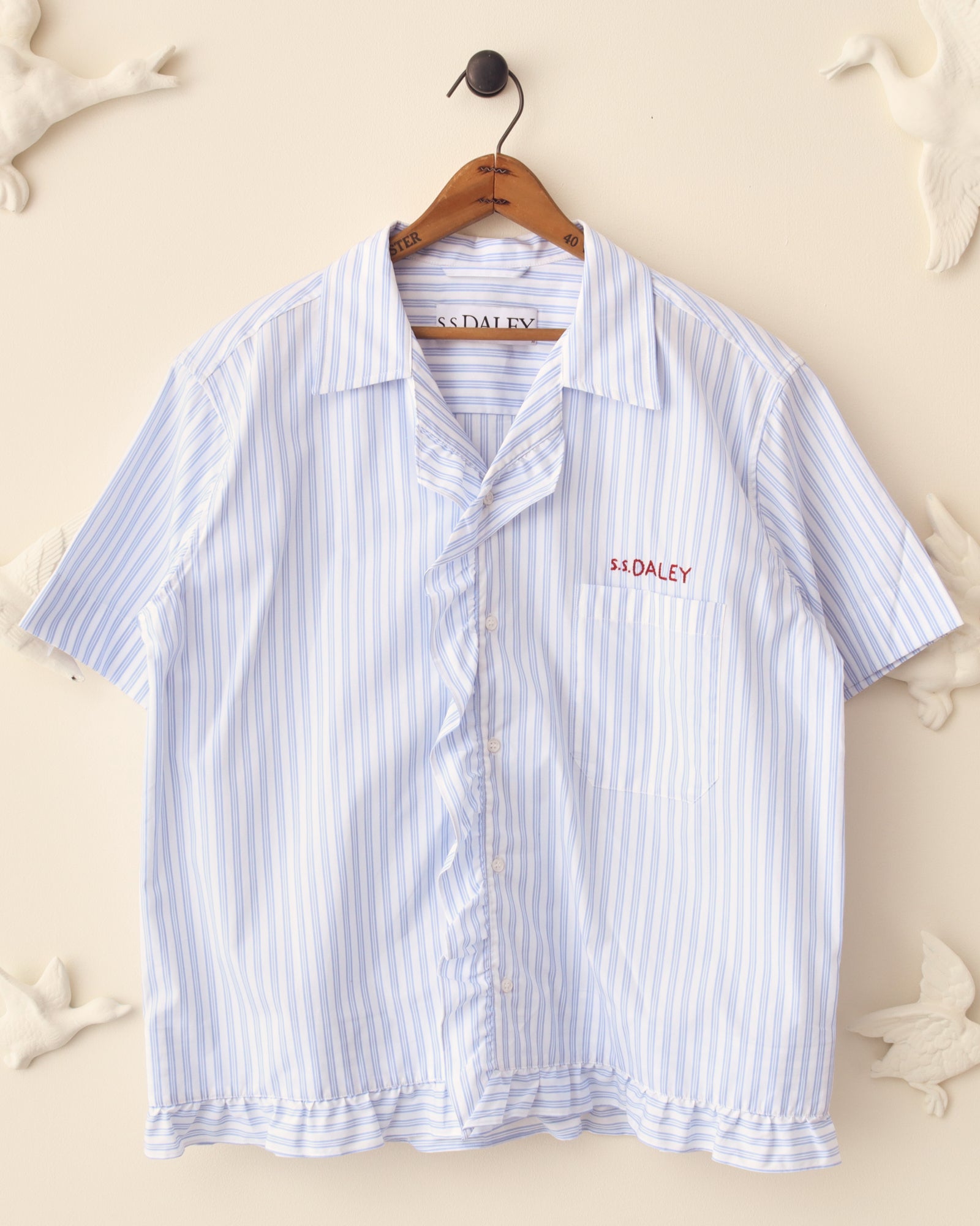 'Oxford' Pillowcase Shirt - Blue and White