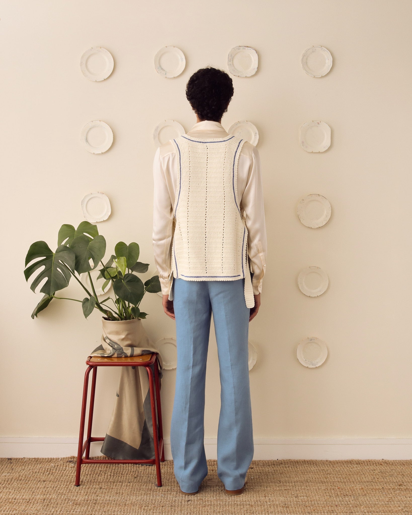 Abel Crochet Tabard Blue