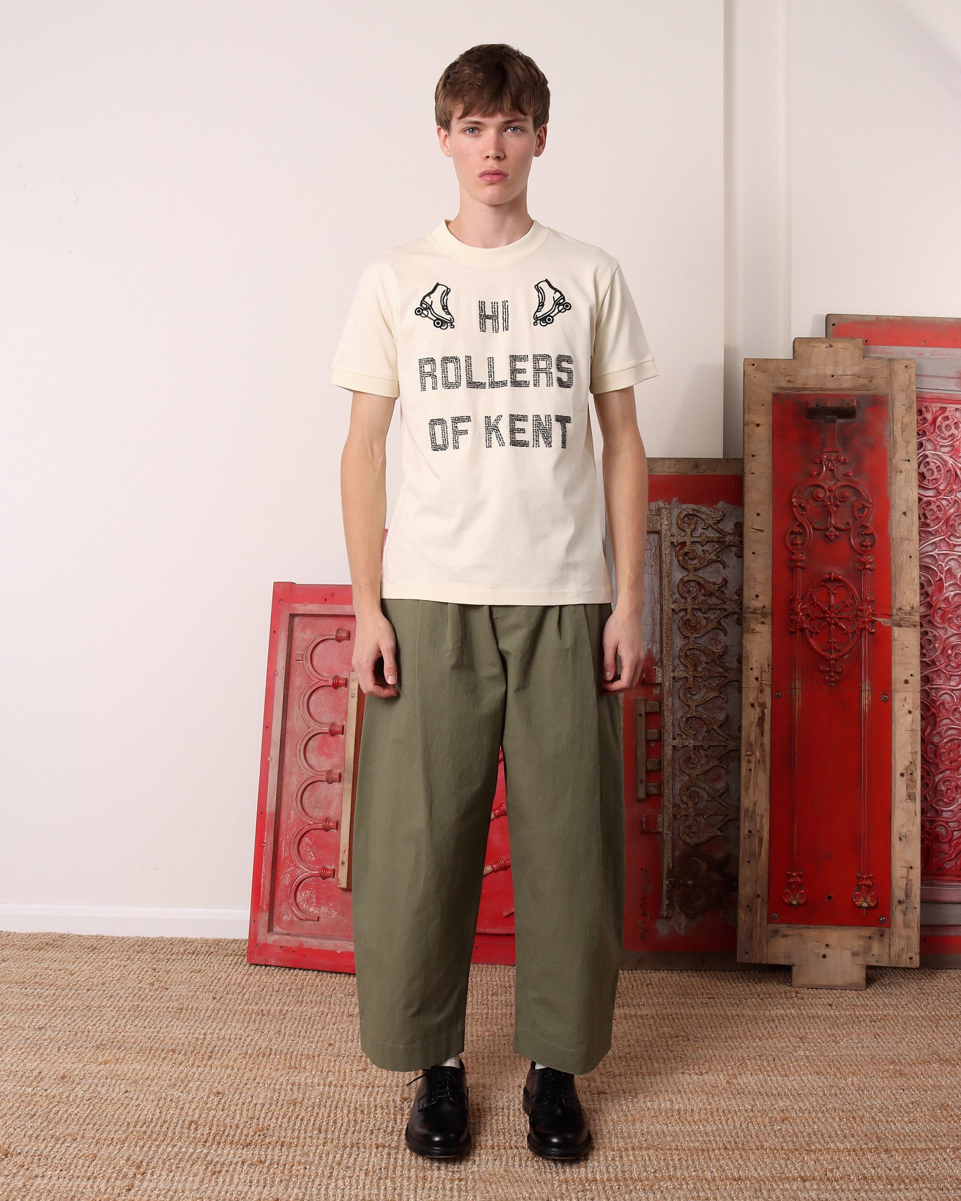 Hi Rollers' T-shirt - Ecru