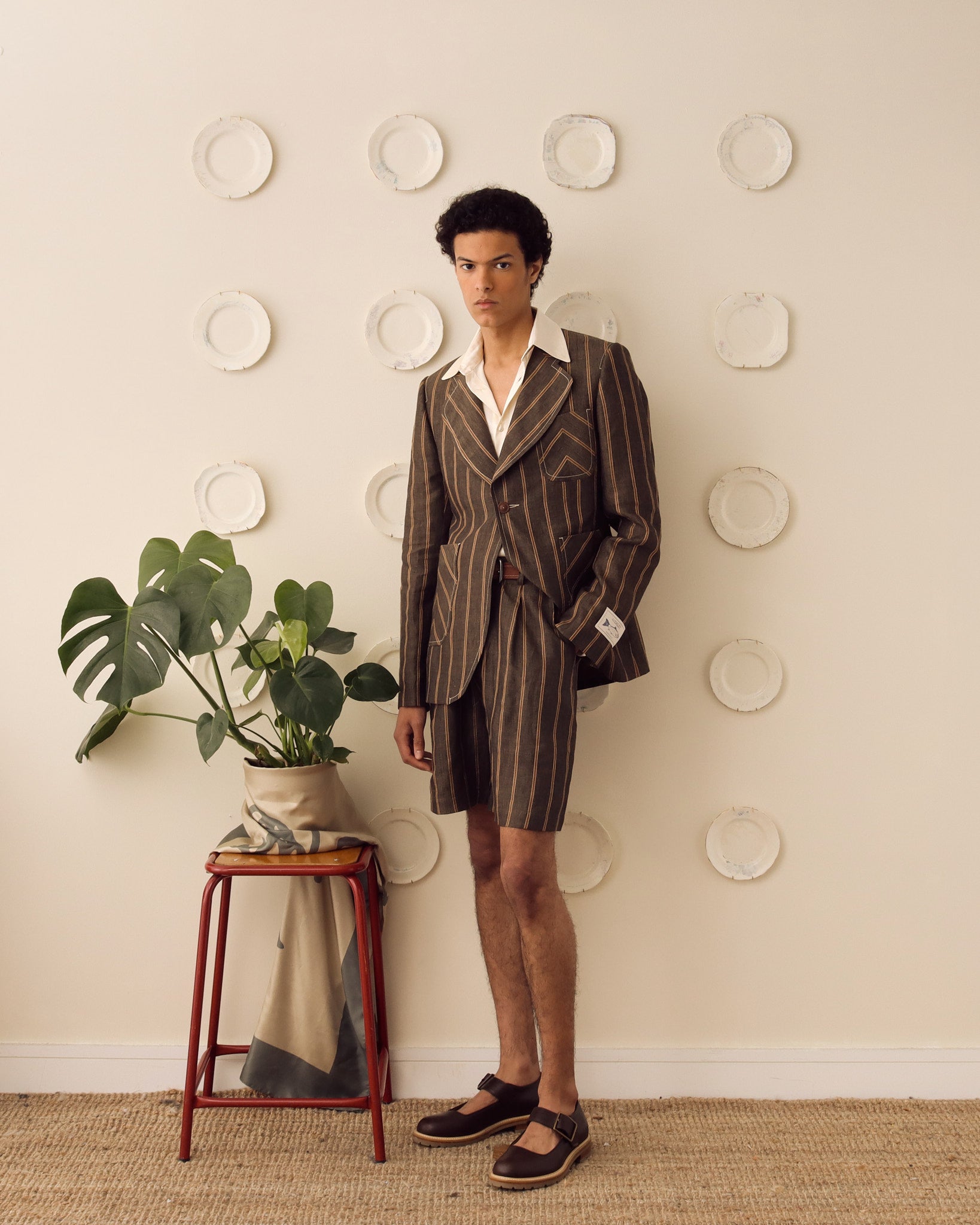 'Rafferty' Pleated Suit Short