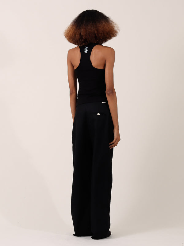 Eliza Square-Neck Vest — Black alternate view
