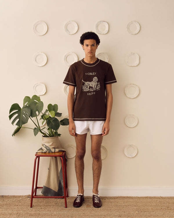 Basil Cross-stitch T-Shirt - Brown - Archival Sale alternate view