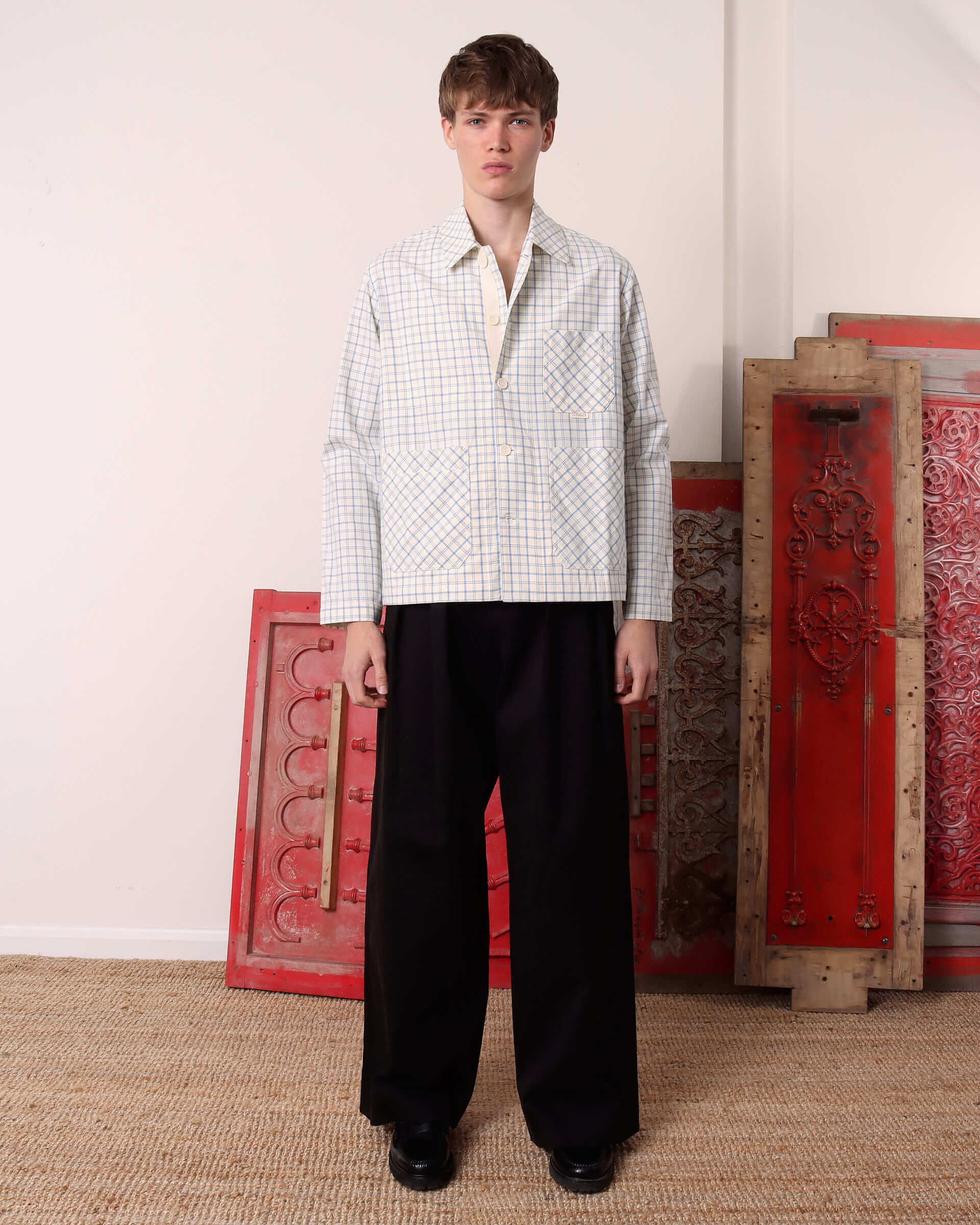 Clarence' Chore Jacket - Blue and White Check