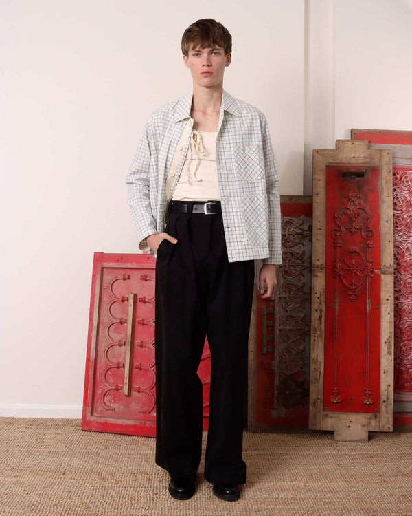 Clarence' Chore Jacket - Blue and White Check