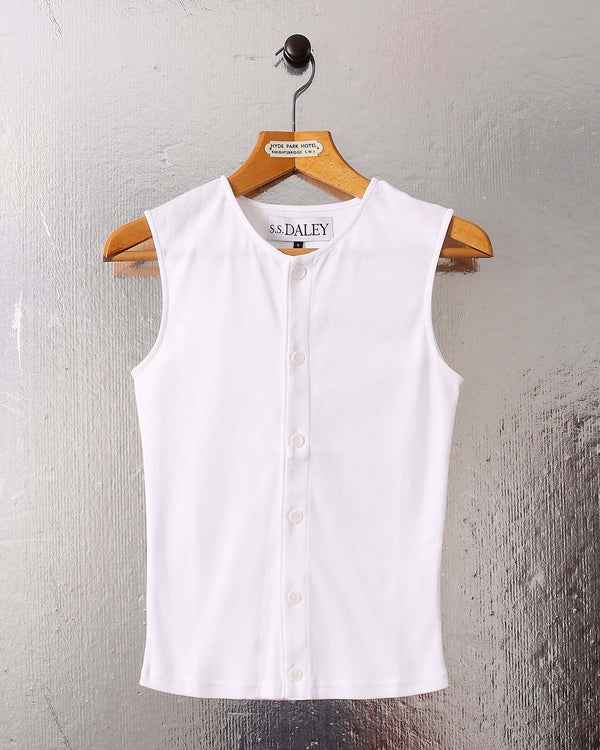Cian Buttoned Top - White