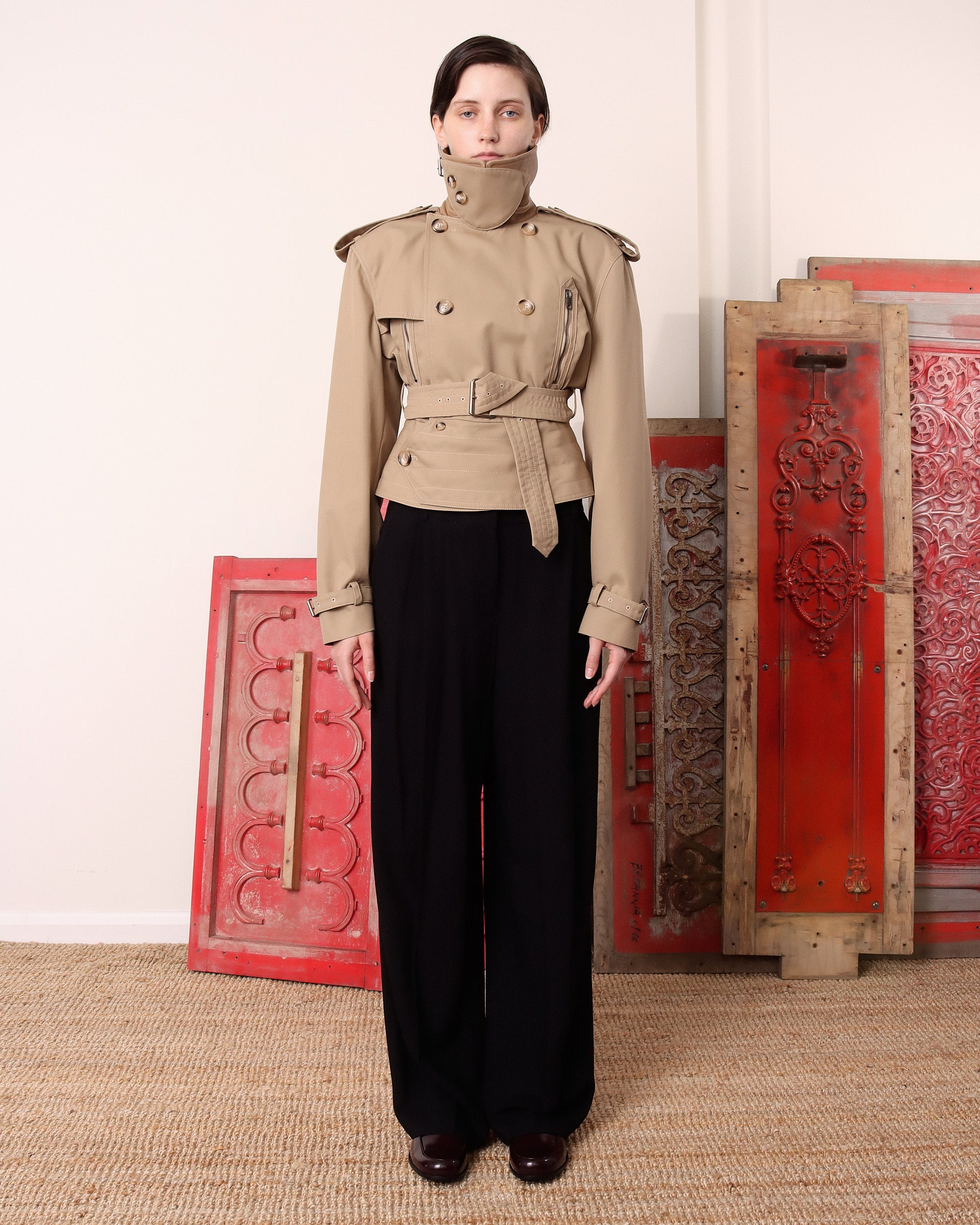Eliza' Peplum Trench
