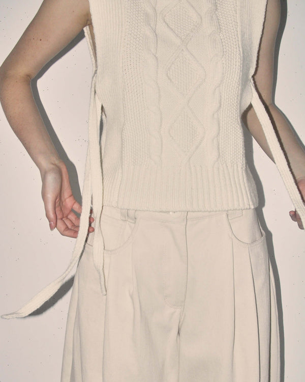 Blandine' Vest - Ecru alternate view