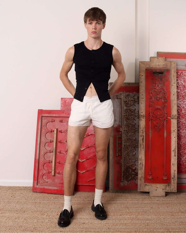 Cian' Buttoned Top - Black