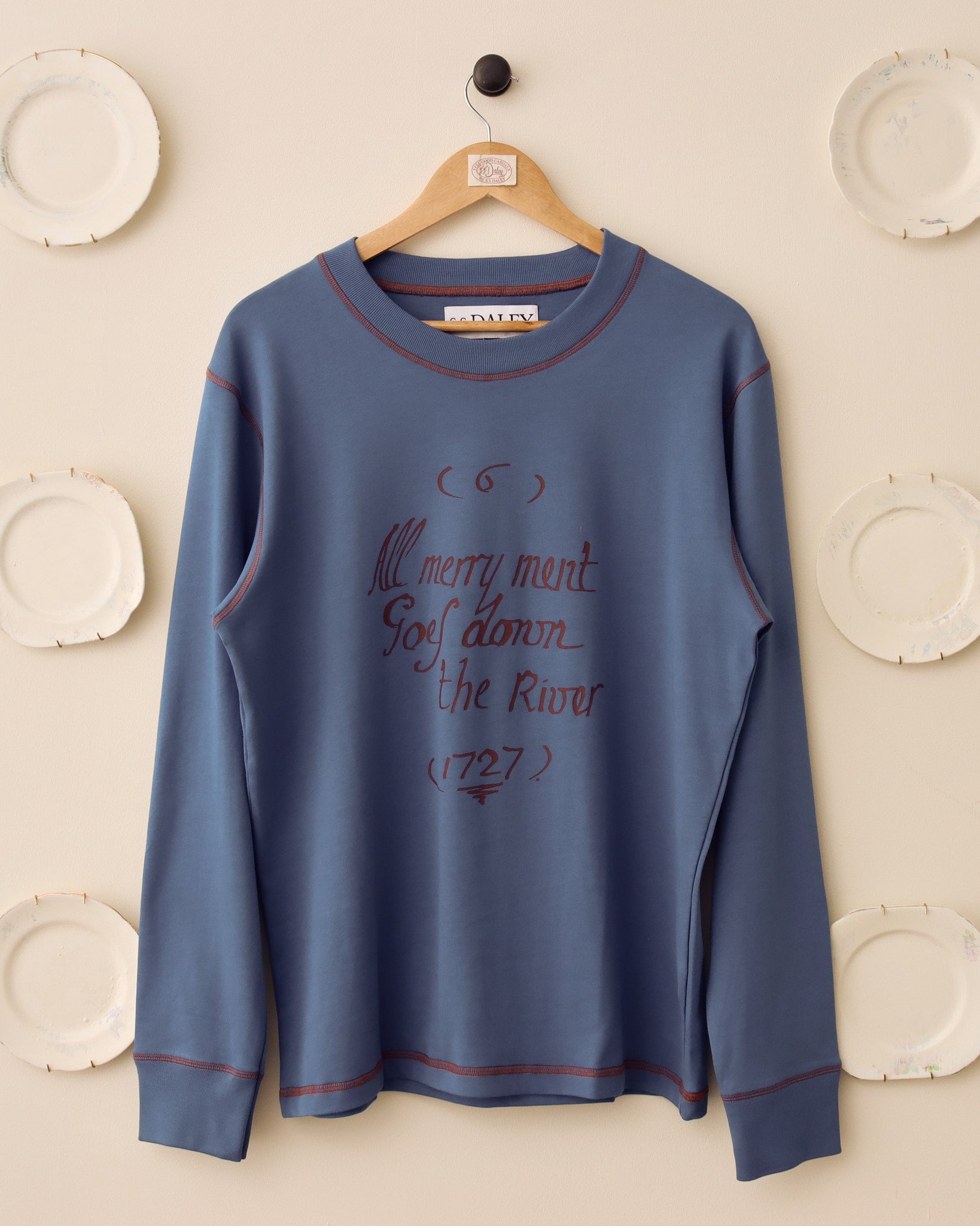 'Merry Ment' T-Shirt - Blue - Archival Sale