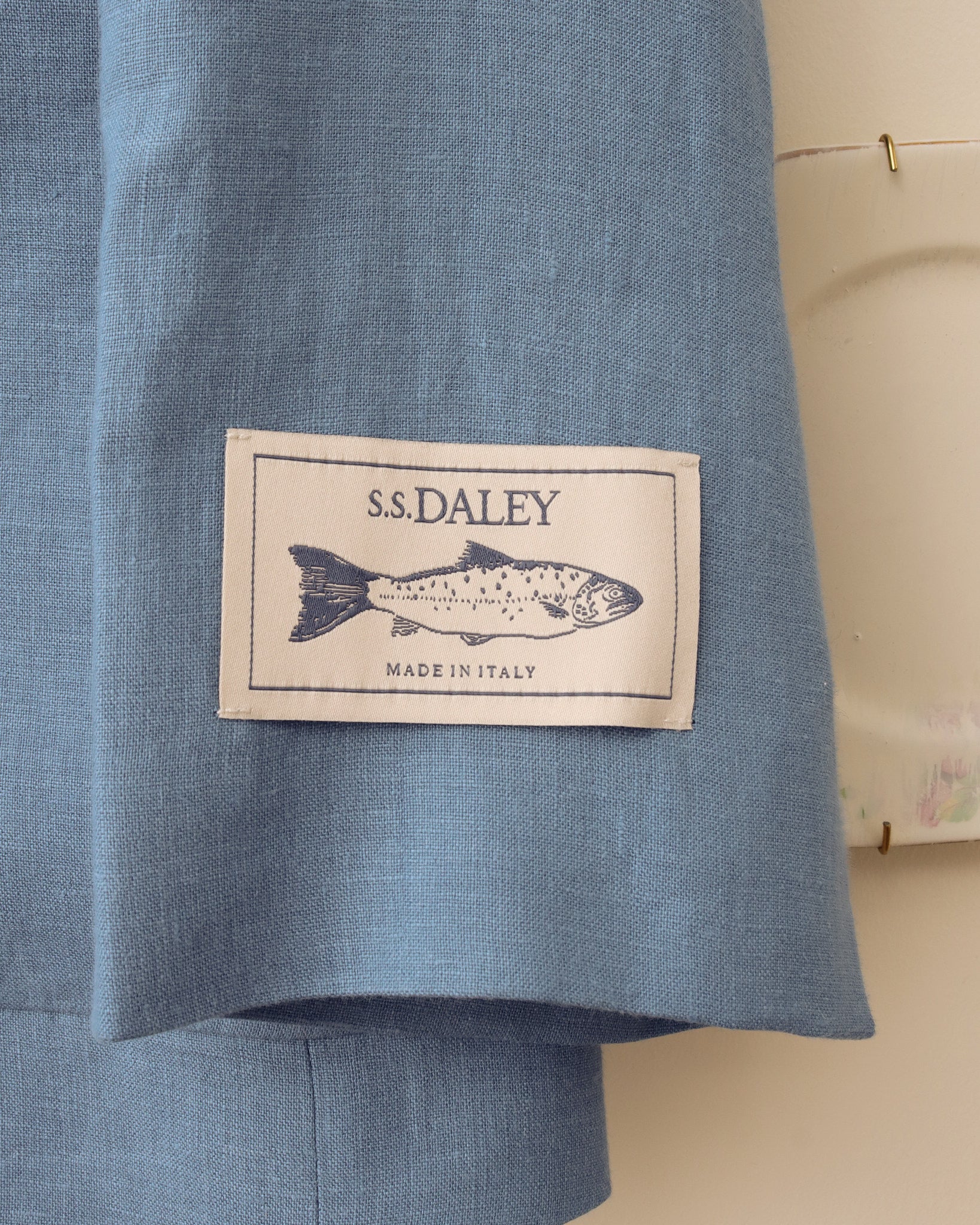 'Edward' Linen Jacket - Cerulean Blue - Archival Sale