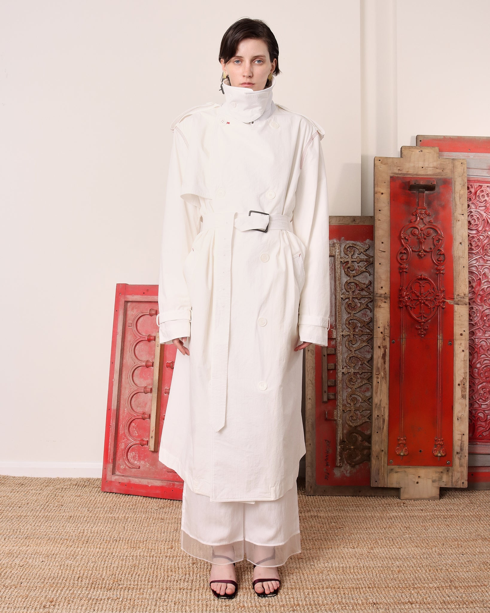 'Sophia' Trench Coat - White