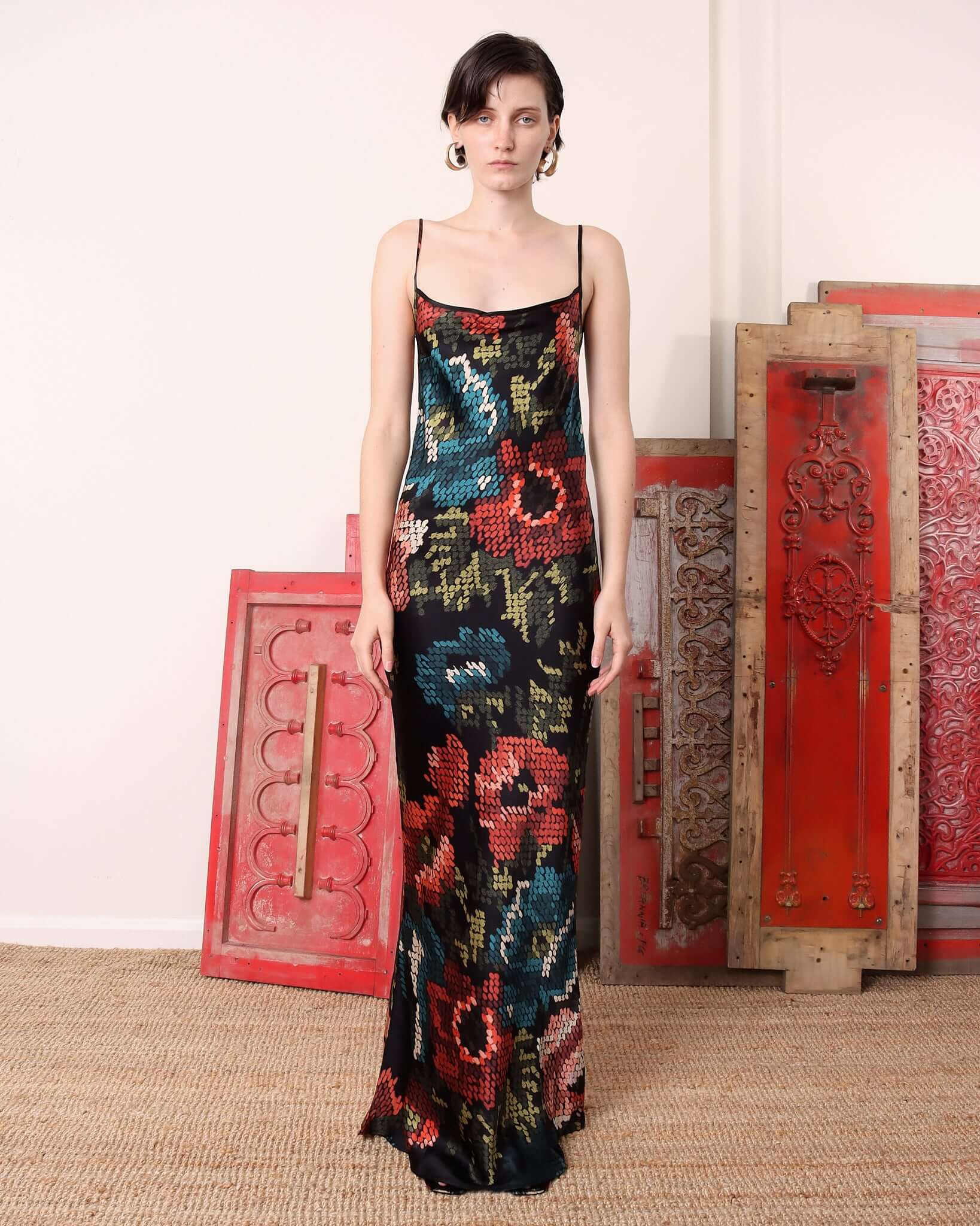 patterned slip dress The Sadie Dress: Five Ways! Pattern Scout Studio adjustable spaghetti straps Ruffled Slip Dress | Anthropologie