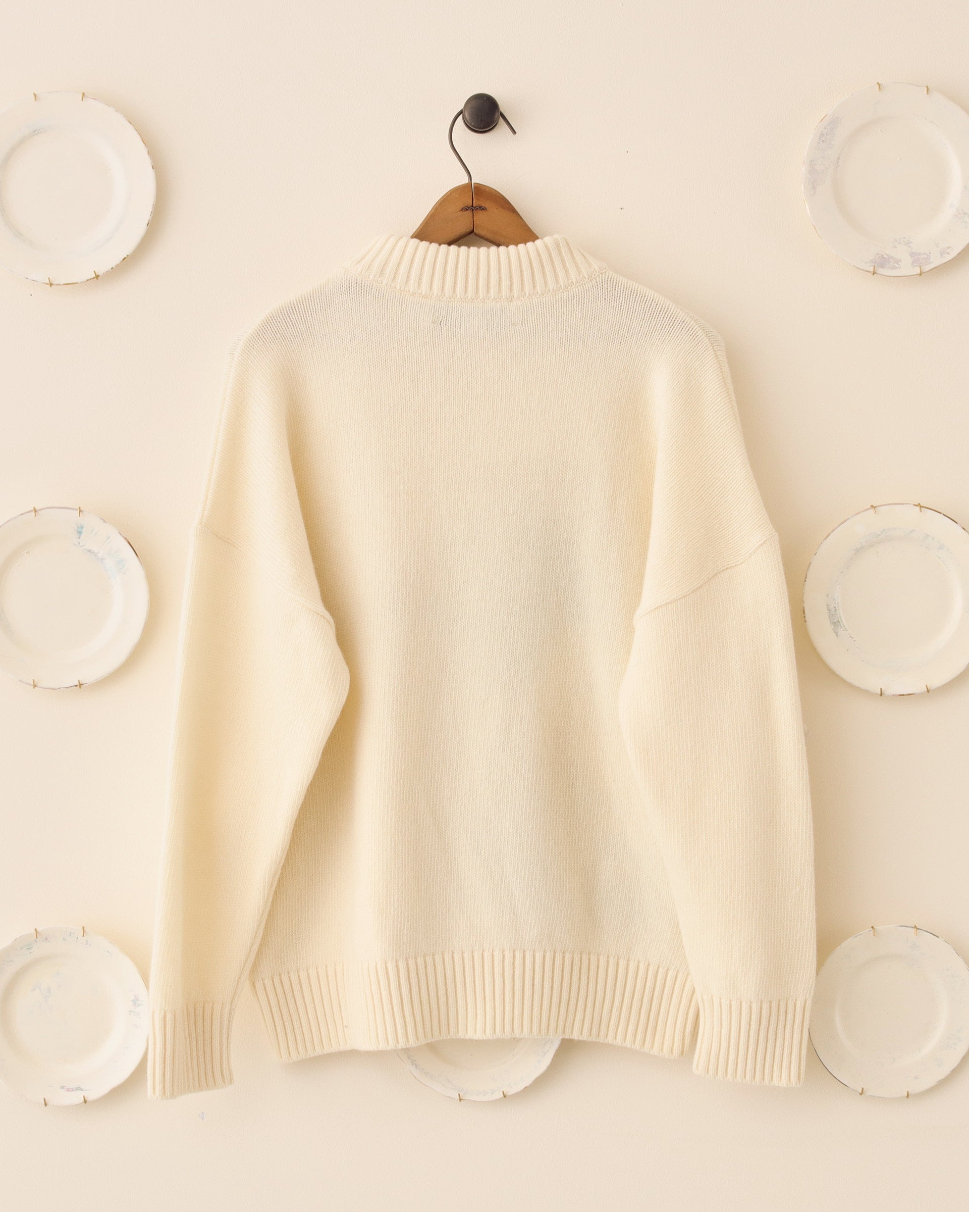 'Mallard' Crewneck Sweater Ecru- Archival Sale