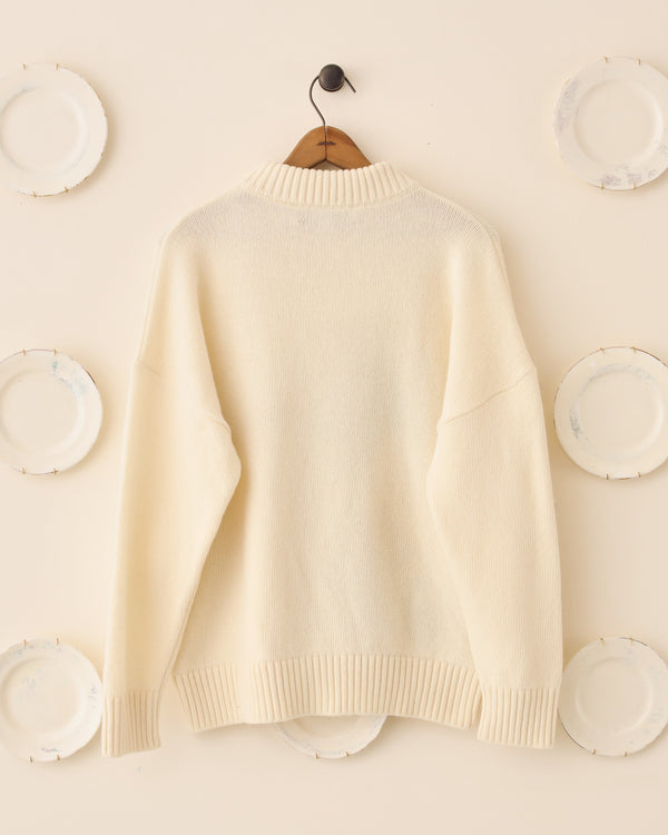 'Mallard' Crewneck Sweater Ecru- Archival Sale alternate view