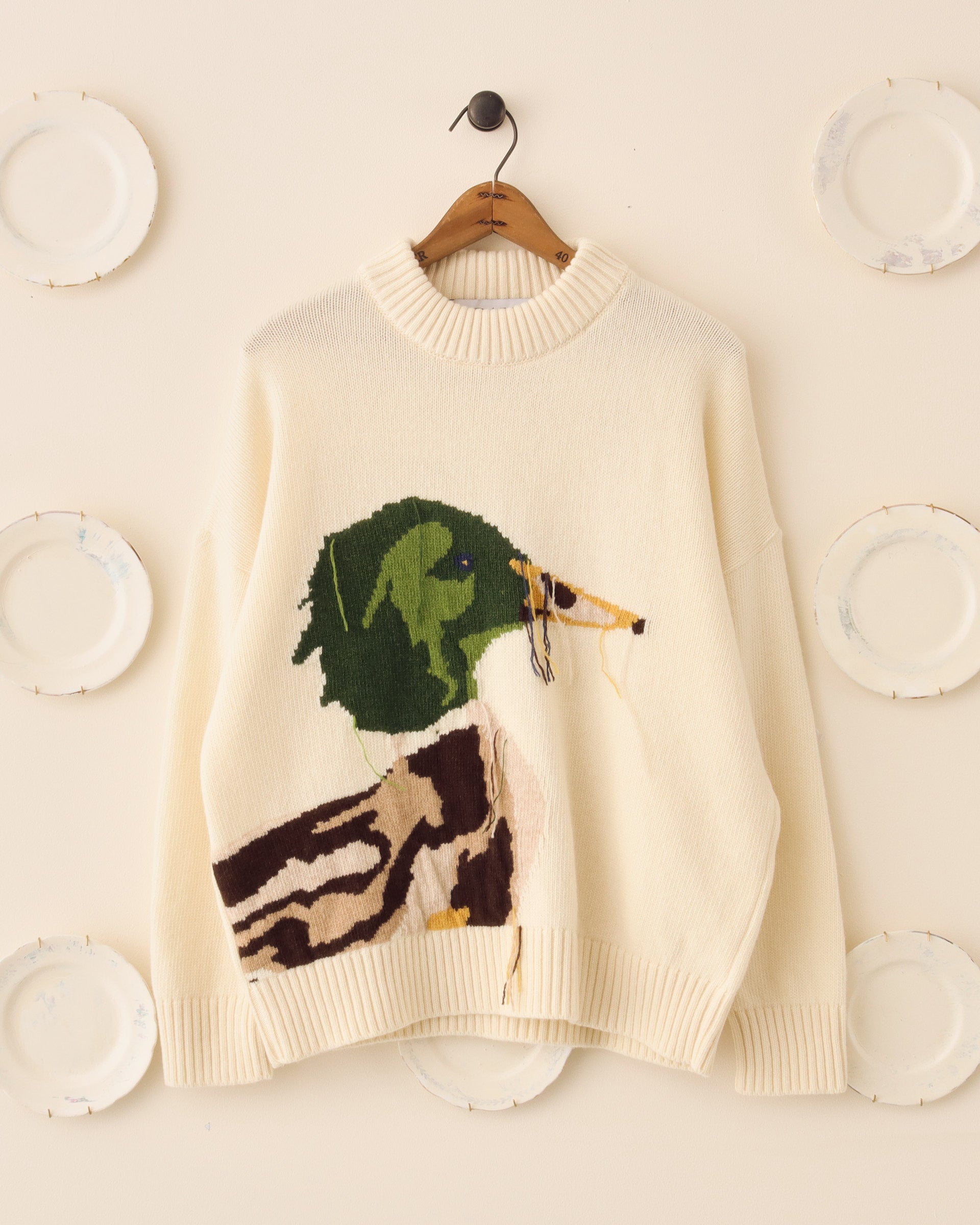 Mallard Crewneck Sweater - Ecru