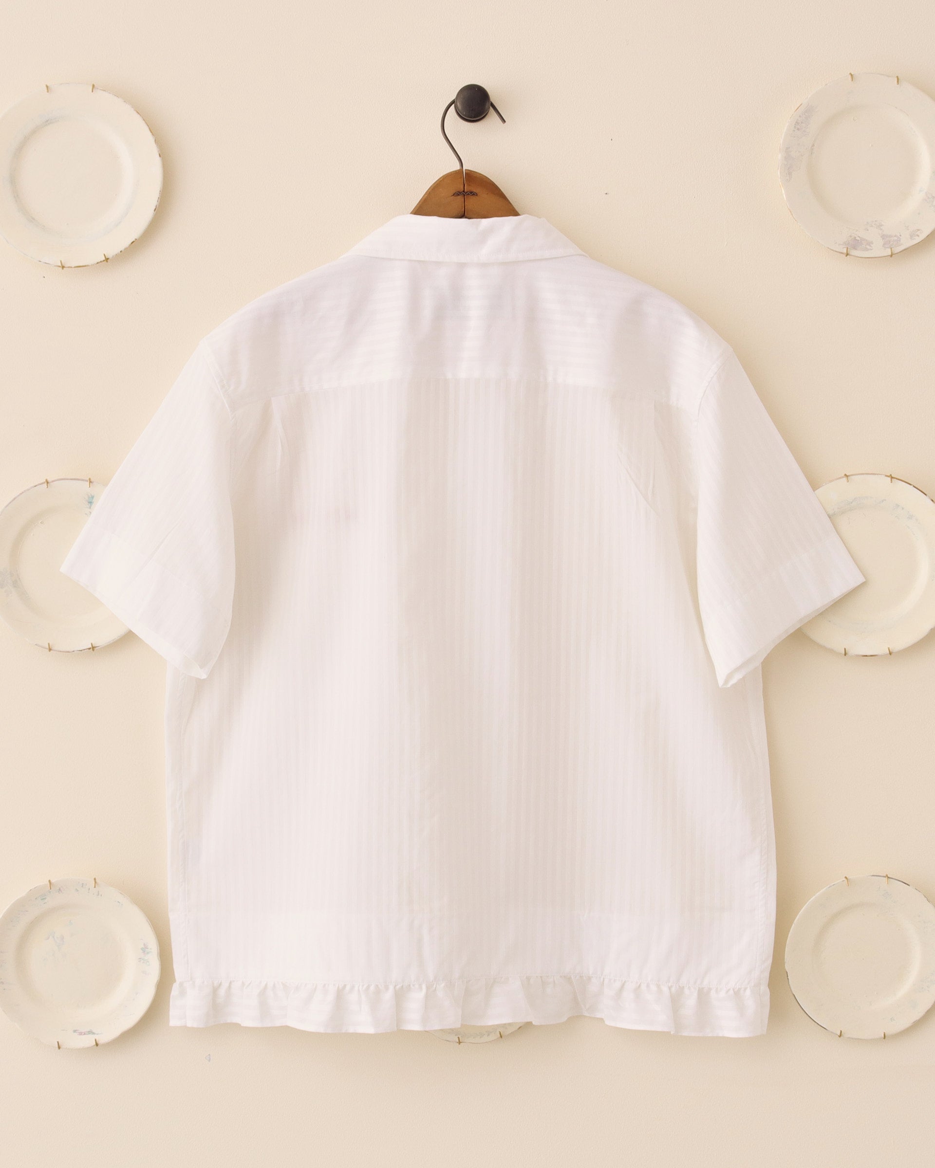 'Oxford' Pillowcase shirt- White Stripe