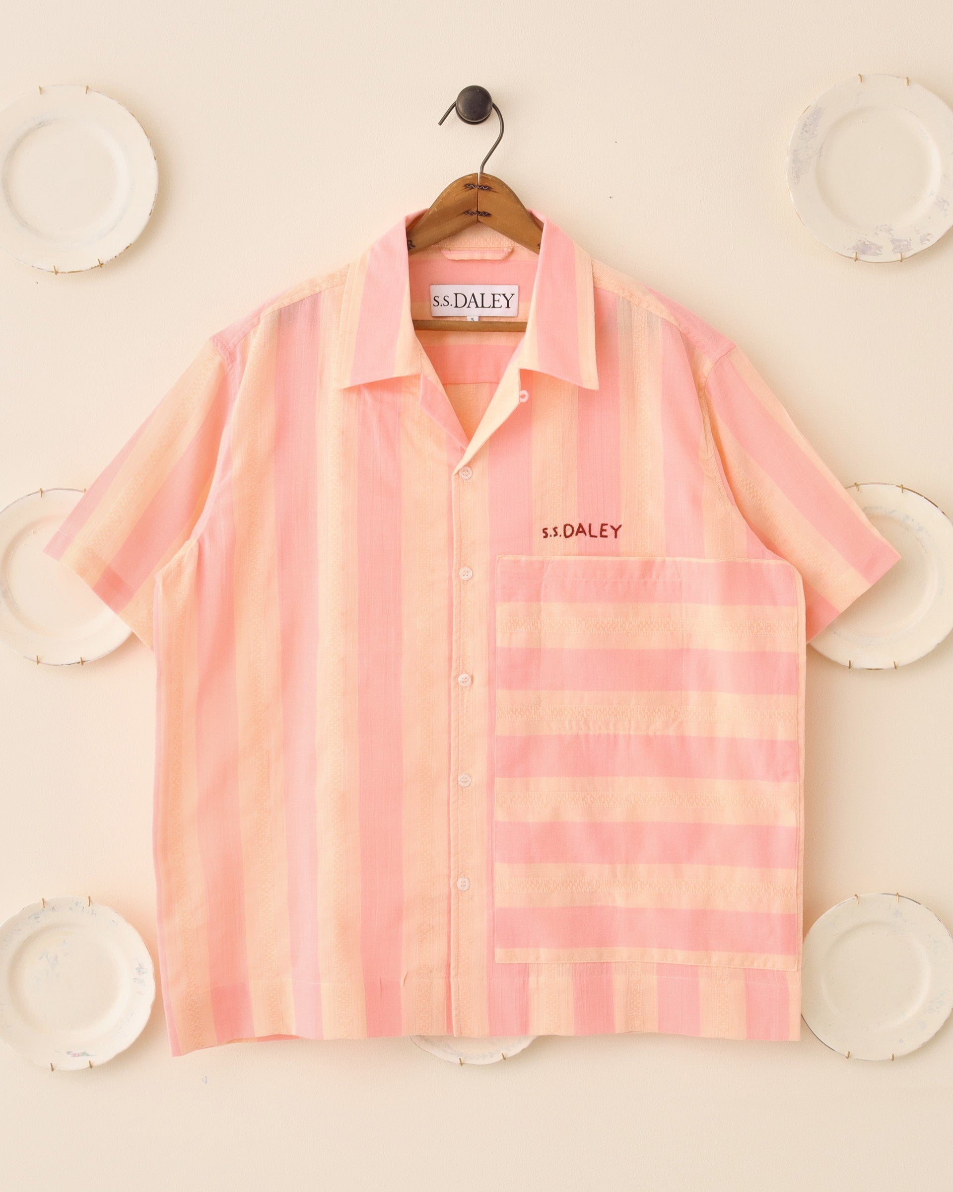 'Turing' Short Sleeve Shirt - Pink/Orange