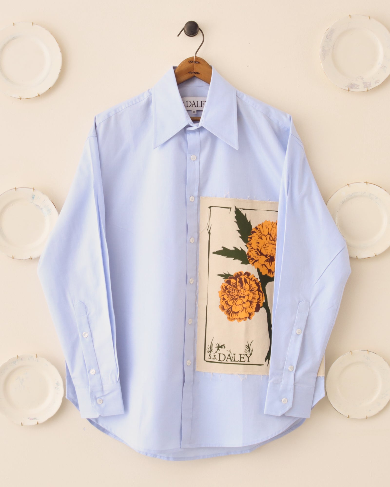 'Marigold' Long Sleeve Shirt - Blue