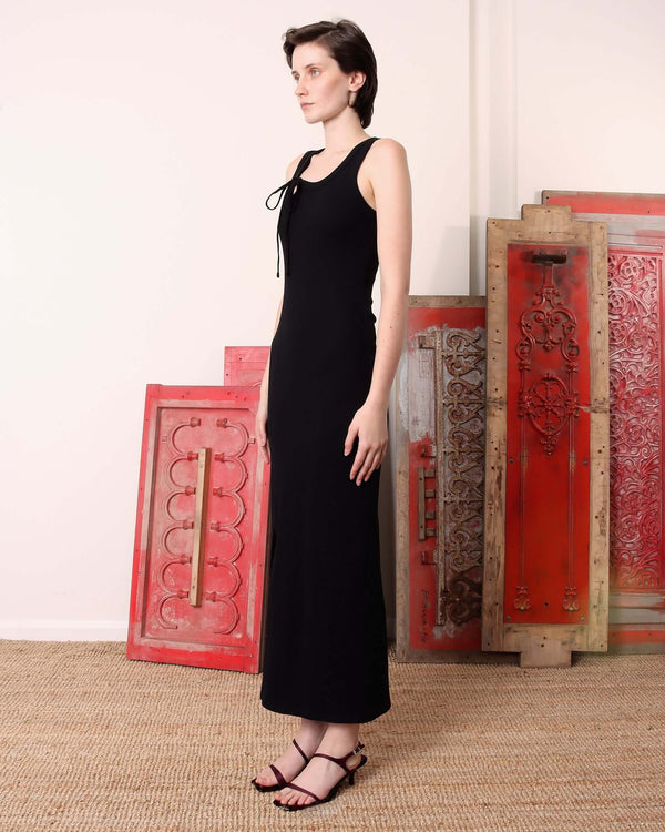 Lila' Jersey Dress - Black alternate view