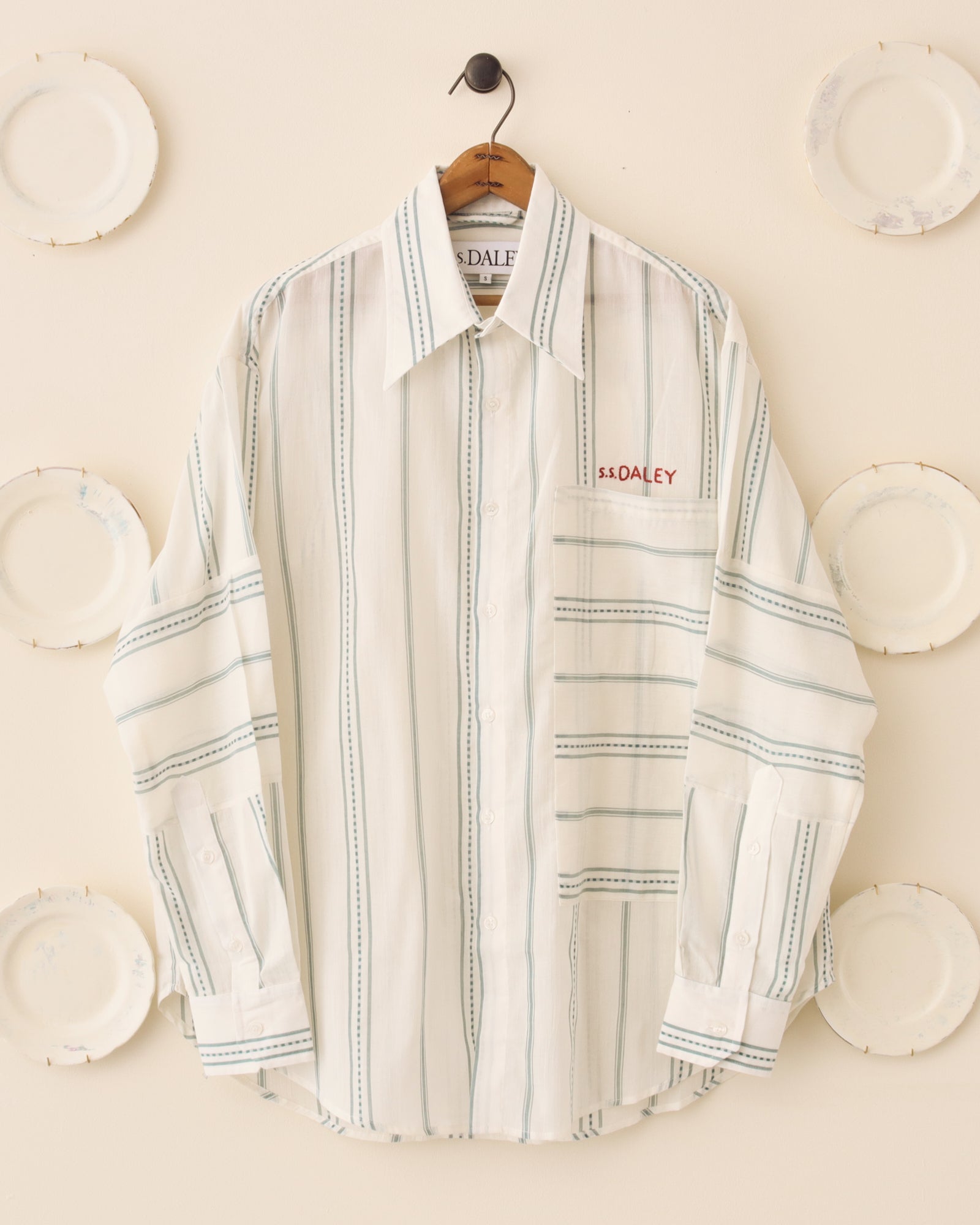 'Jupp' Long Sleeve Shirt - Blue/White