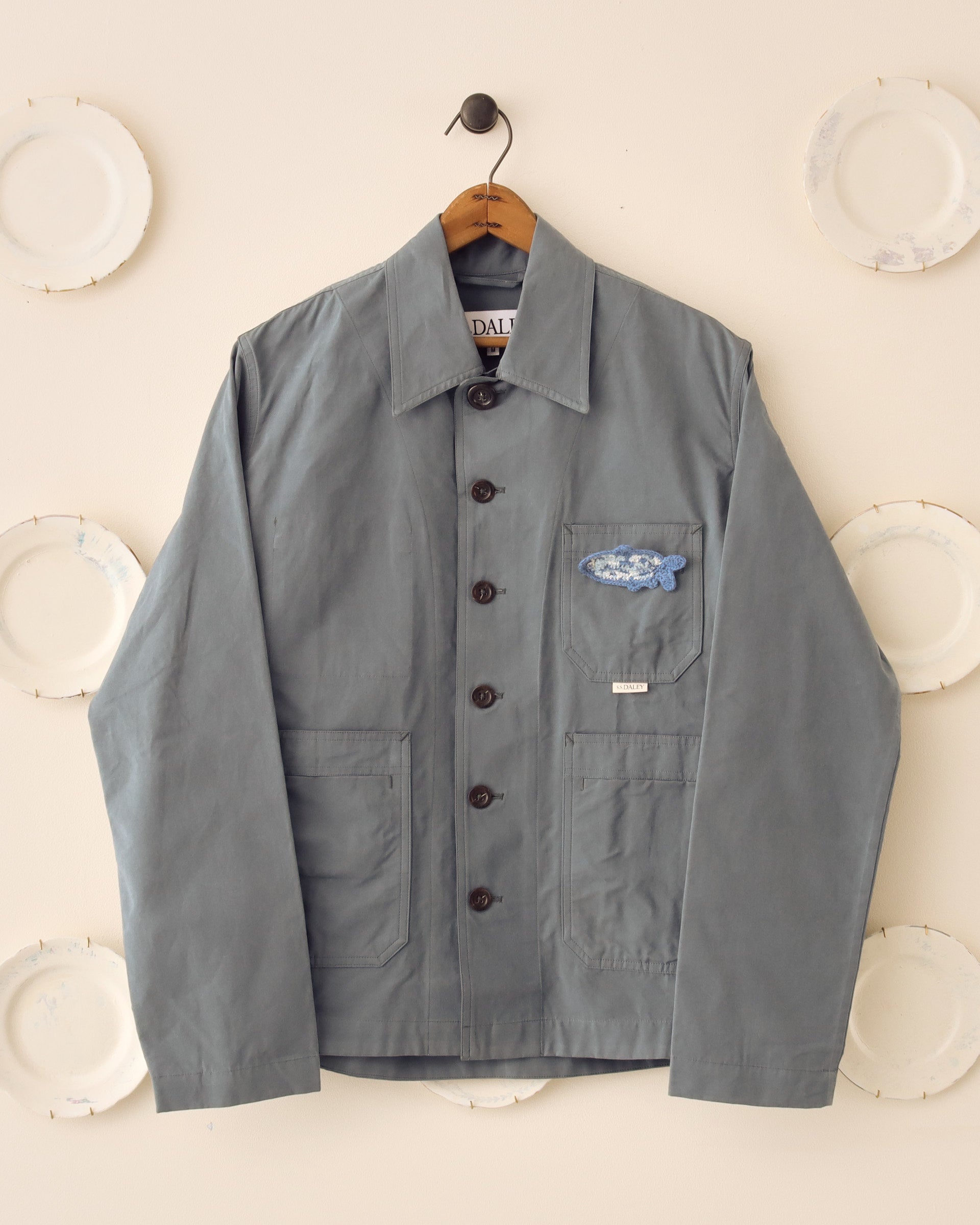 'Morris' Chore Jacket - Dusty Blue