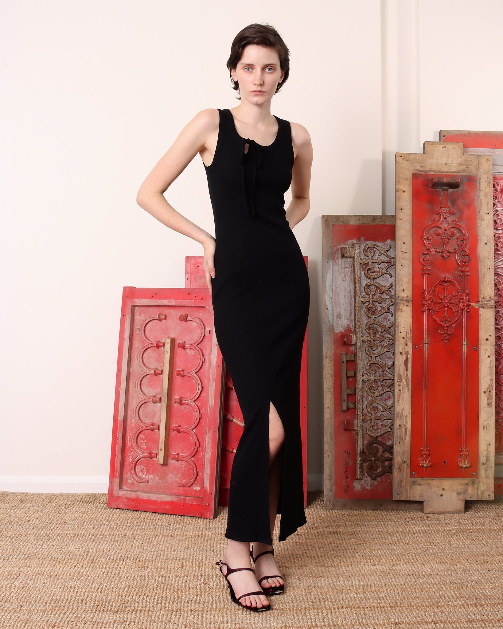 'Lila' Jersey Dress - Black