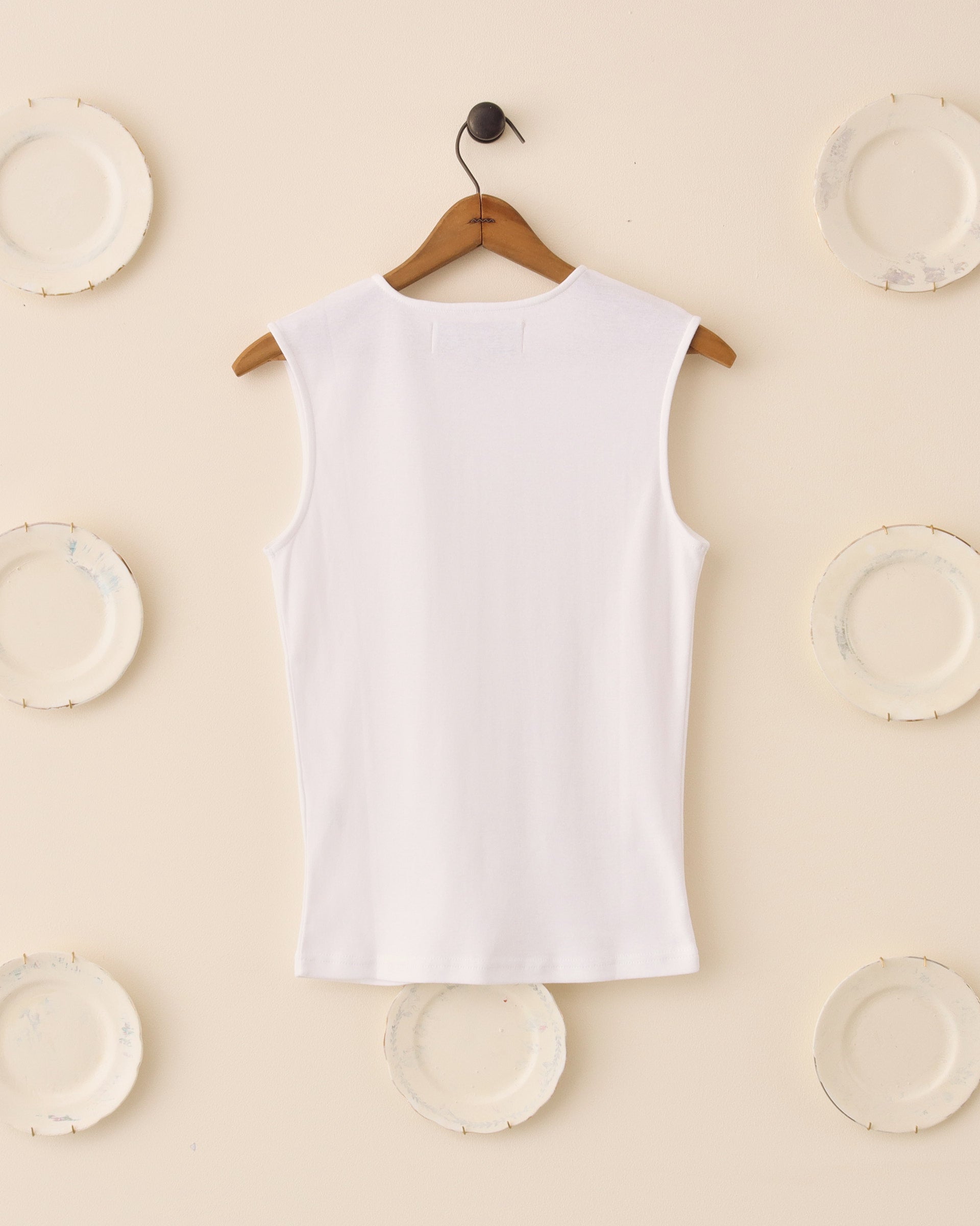 Cian Buttoned Top White