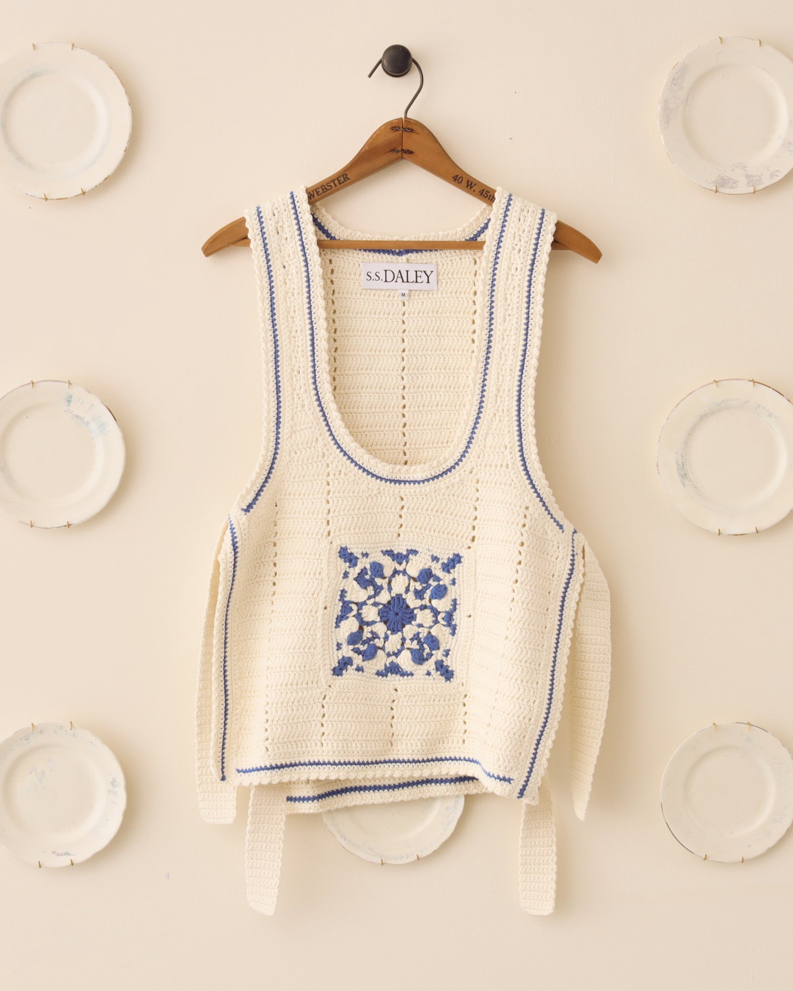 Abel Crochet Tabard Blue