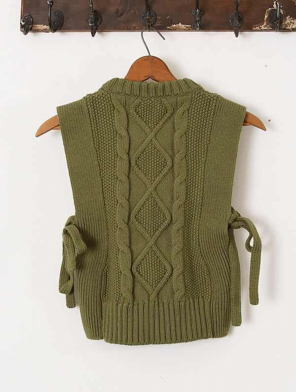 'Blandine' Vest - Green - Archival Sale alternate view