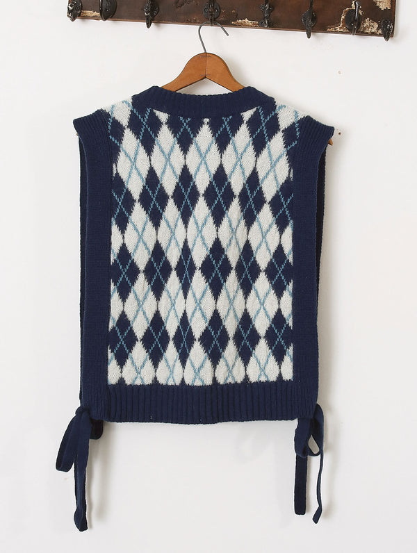 'Ferrar' Tabard Vest - Navy - Archival Sale alternate view