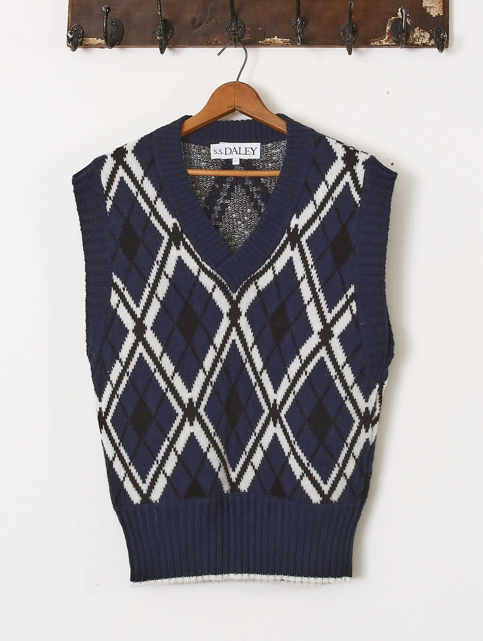 'Francis' Jacquard Vest - Navy -  Archival Sale