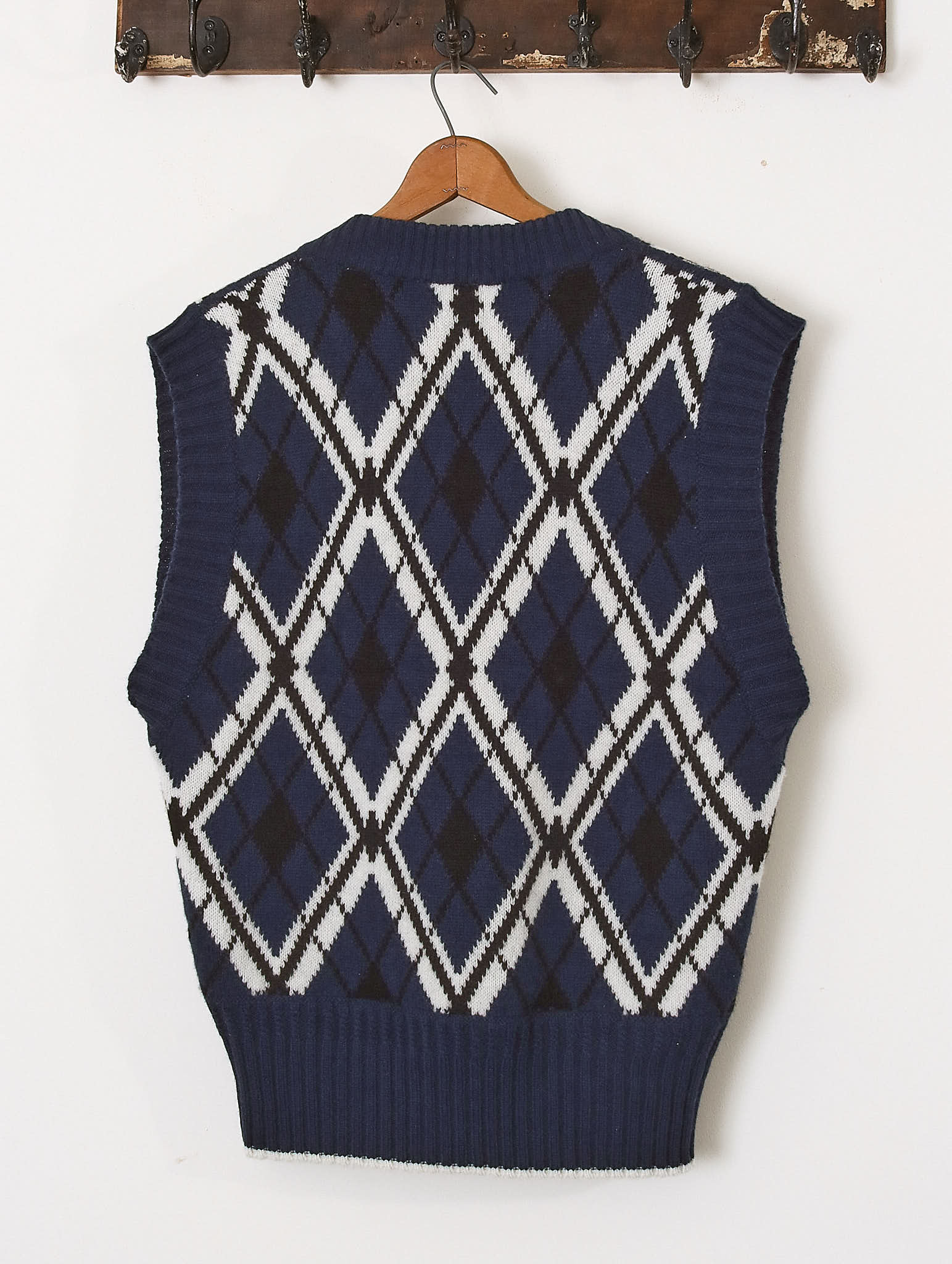'Francis' Jacquard Vest - Navy -  Archival Sale