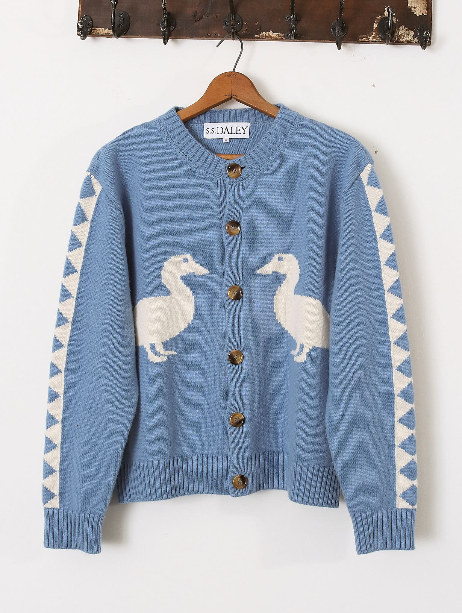 'Jasper' Duck Cardigan - Blue - Archival Sale